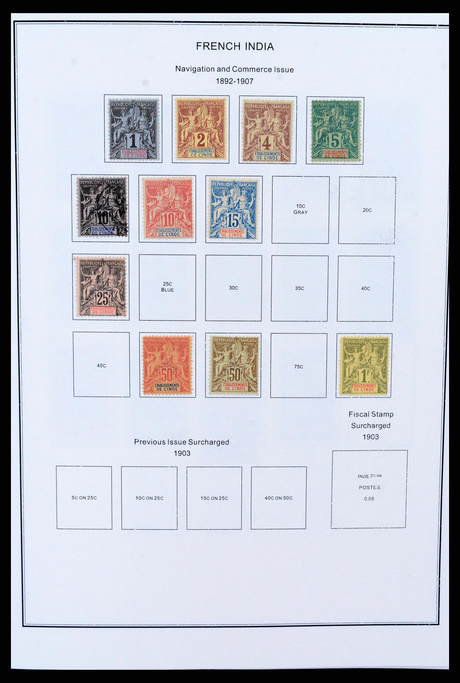 37269 0001 - Postzegelverzameling 37269 Franse koloniën 1855-1990.