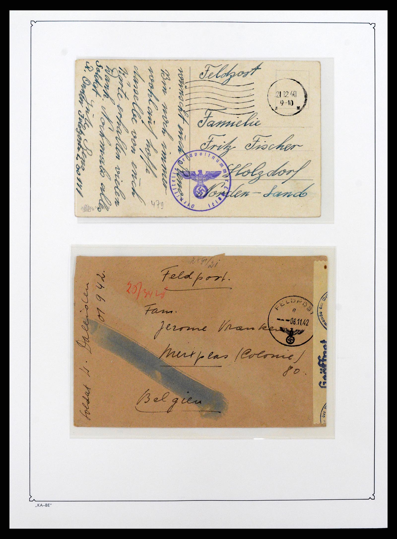 37270 002 - Postzegelverzameling 37270 Duitse bezettingen 1939-1945.
