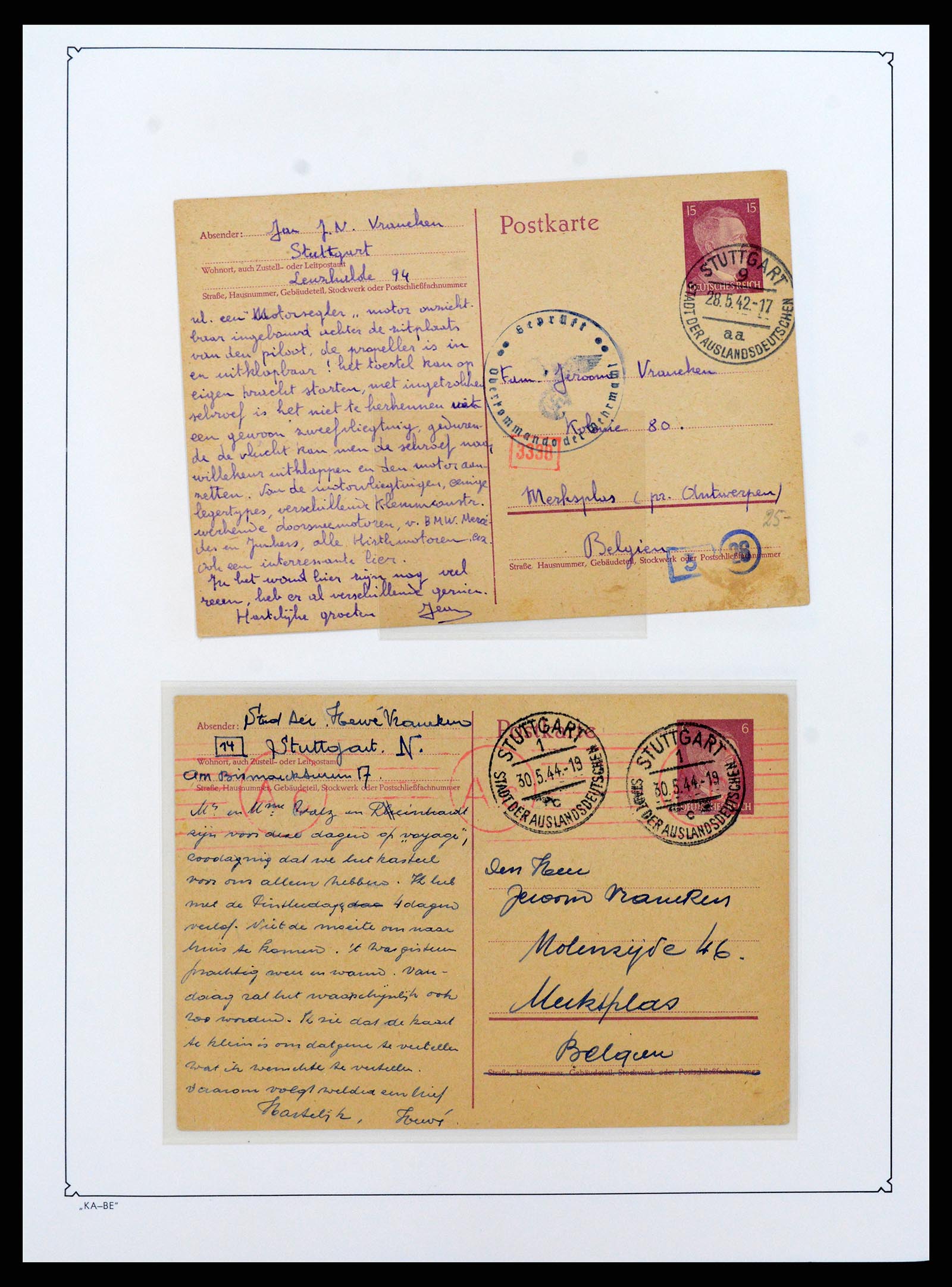 37270 005 - Postzegelverzameling 37270 Duitse bezettingen 1939-1945.
