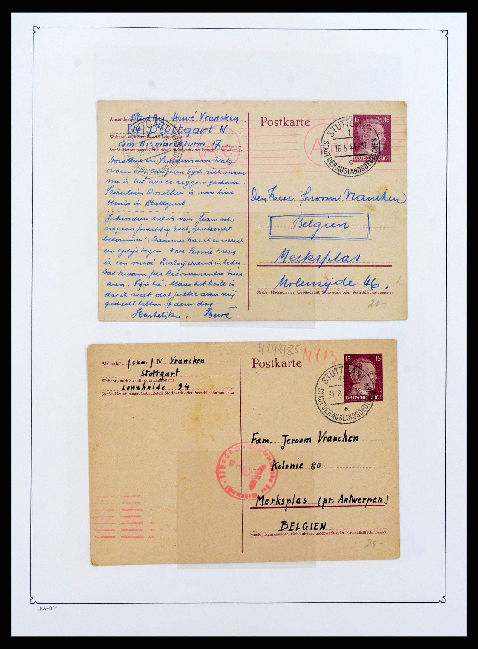 37270 006 - Postzegelverzameling 37270 Duitse bezettingen 1939-1945.