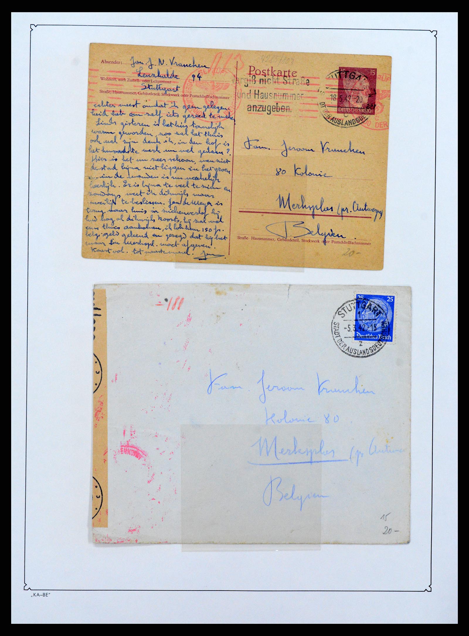 37270 007 - Postzegelverzameling 37270 Duitse bezettingen 1939-1945.
