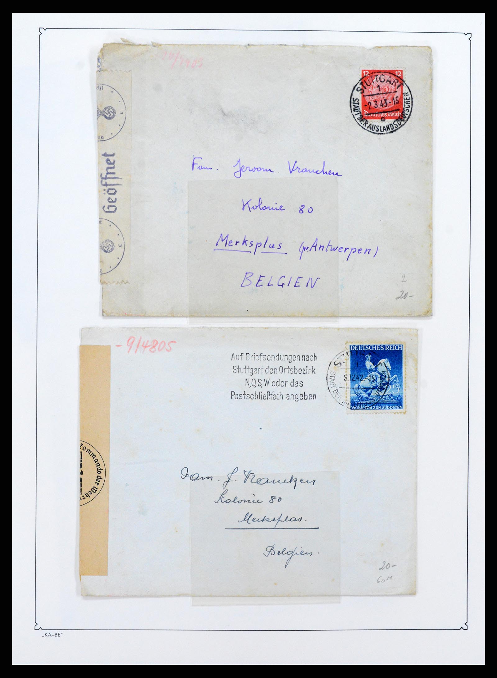 37270 008 - Postzegelverzameling 37270 Duitse bezettingen 1939-1945.