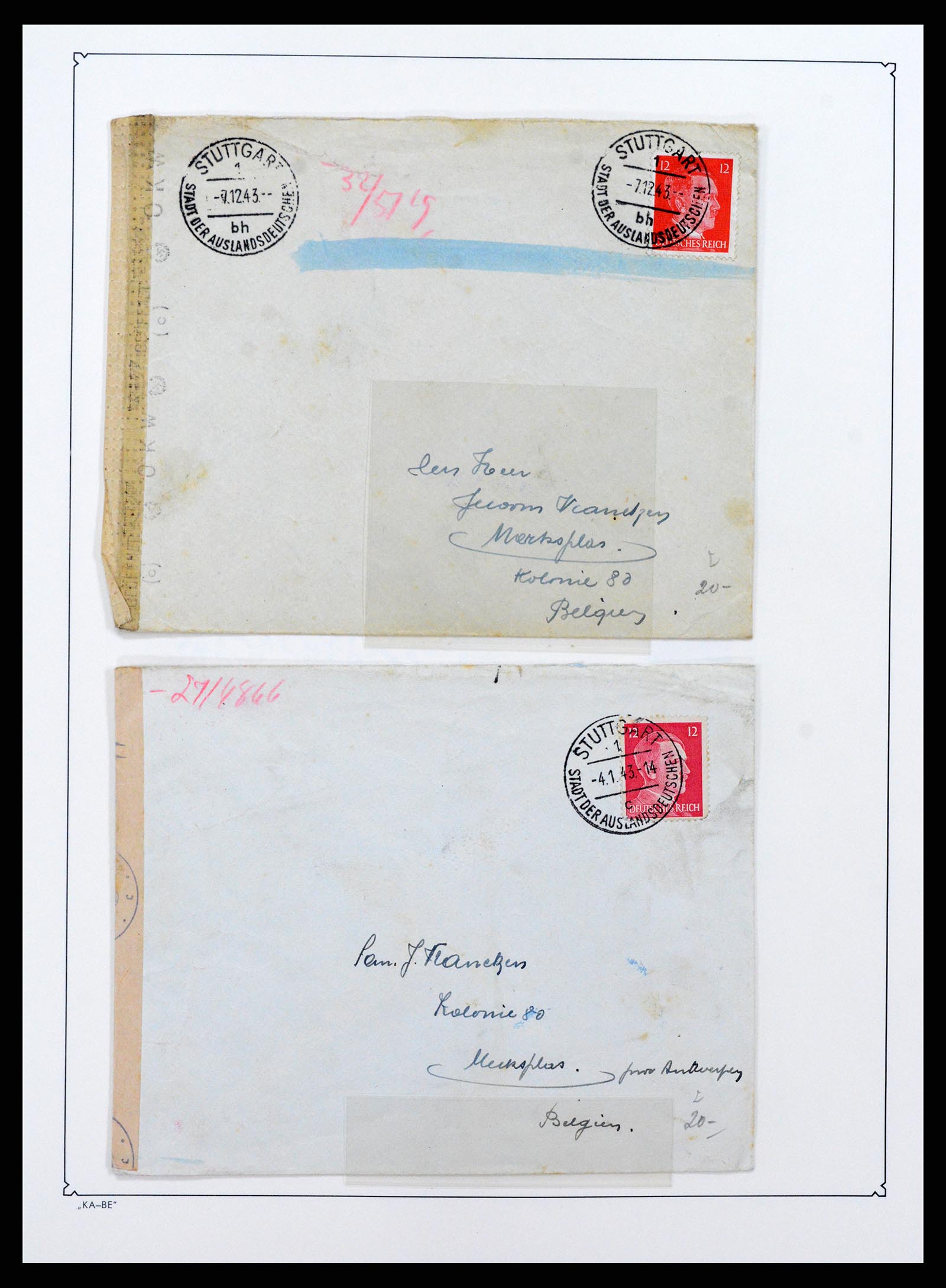37270 009 - Postzegelverzameling 37270 Duitse bezettingen 1939-1945.