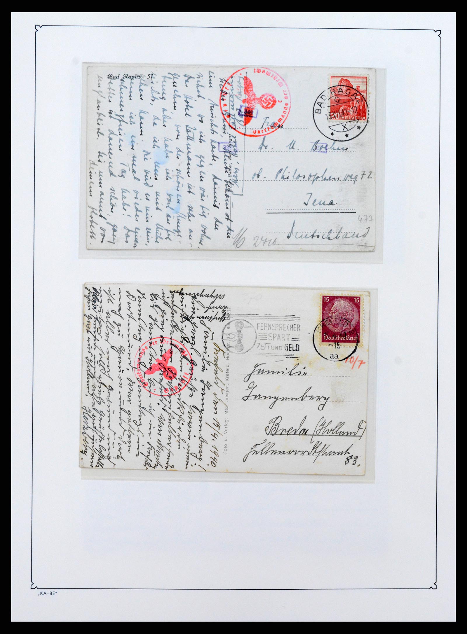 37270 010 - Postzegelverzameling 37270 Duitse bezettingen 1939-1945.
