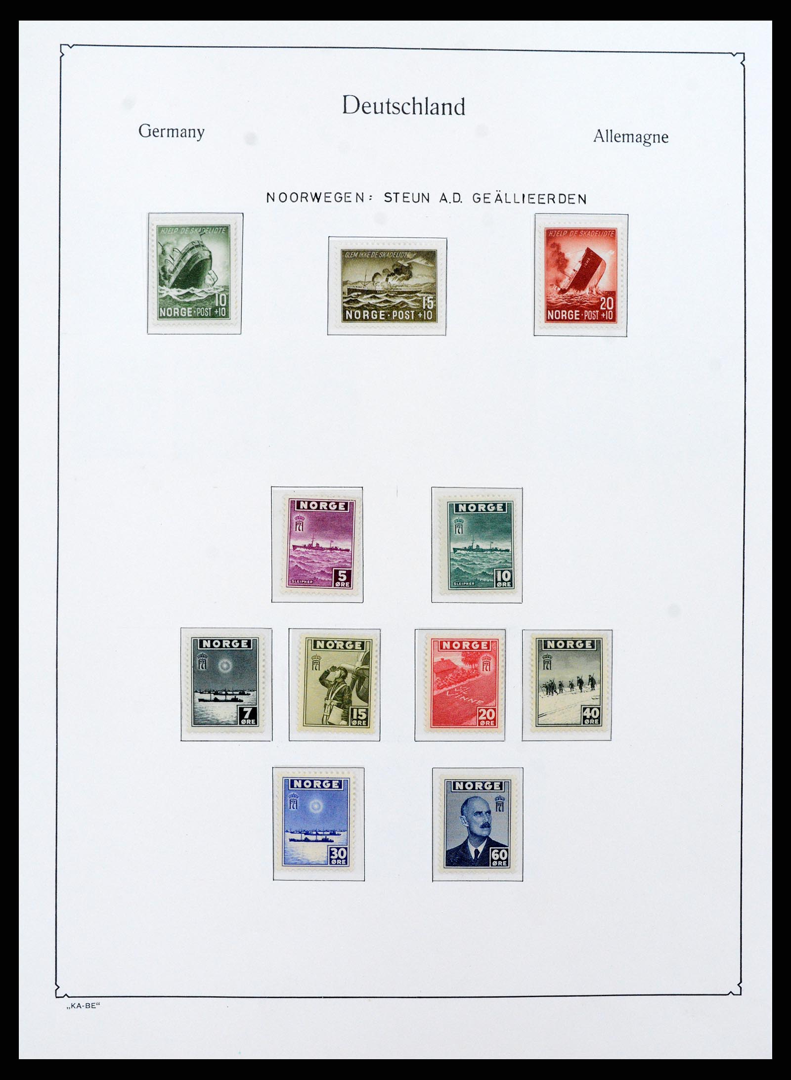 37270 014 - Postzegelverzameling 37270 Duitse bezettingen 1939-1945.