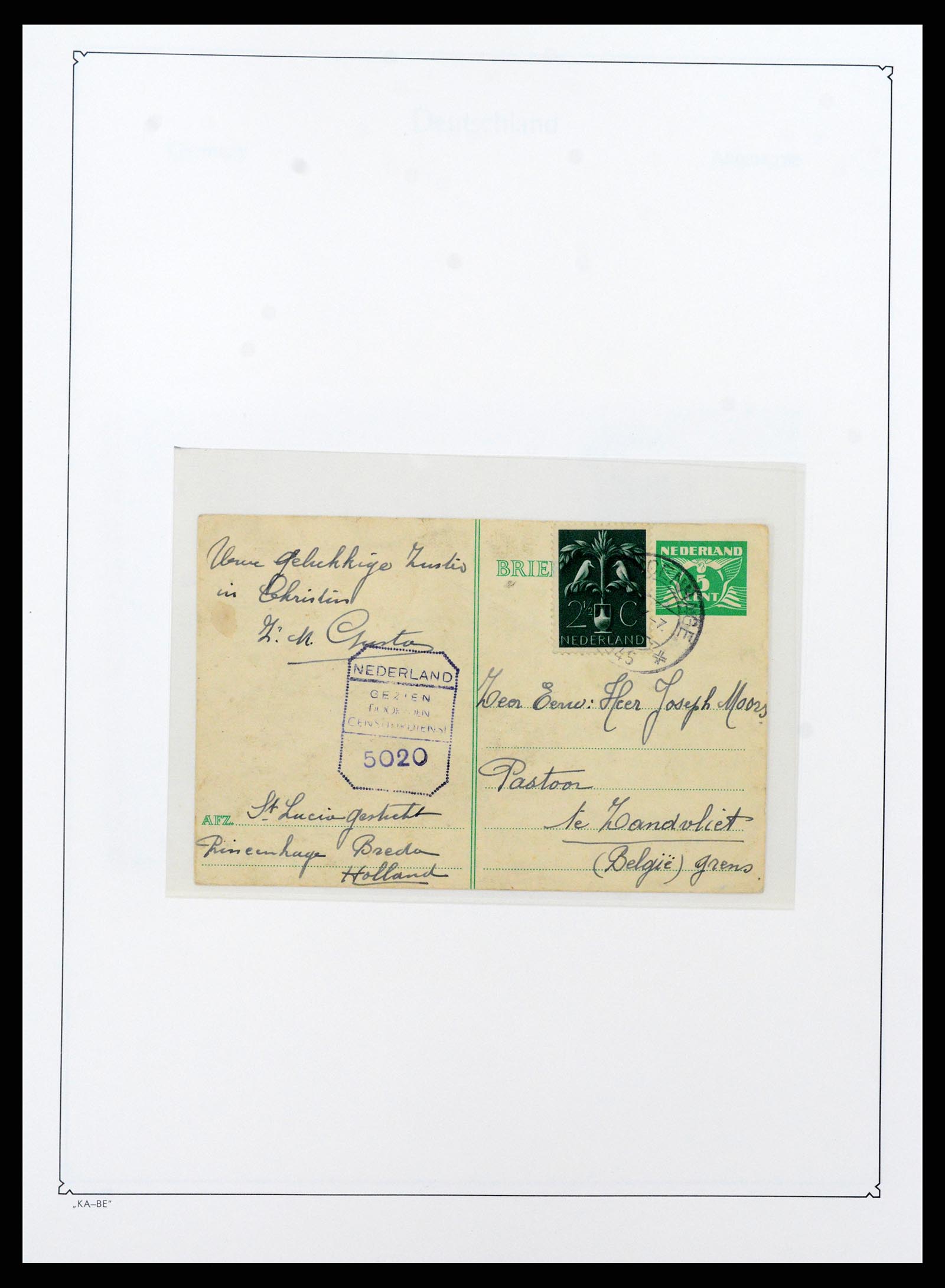 37270 019 - Postzegelverzameling 37270 Duitse bezettingen 1939-1945.