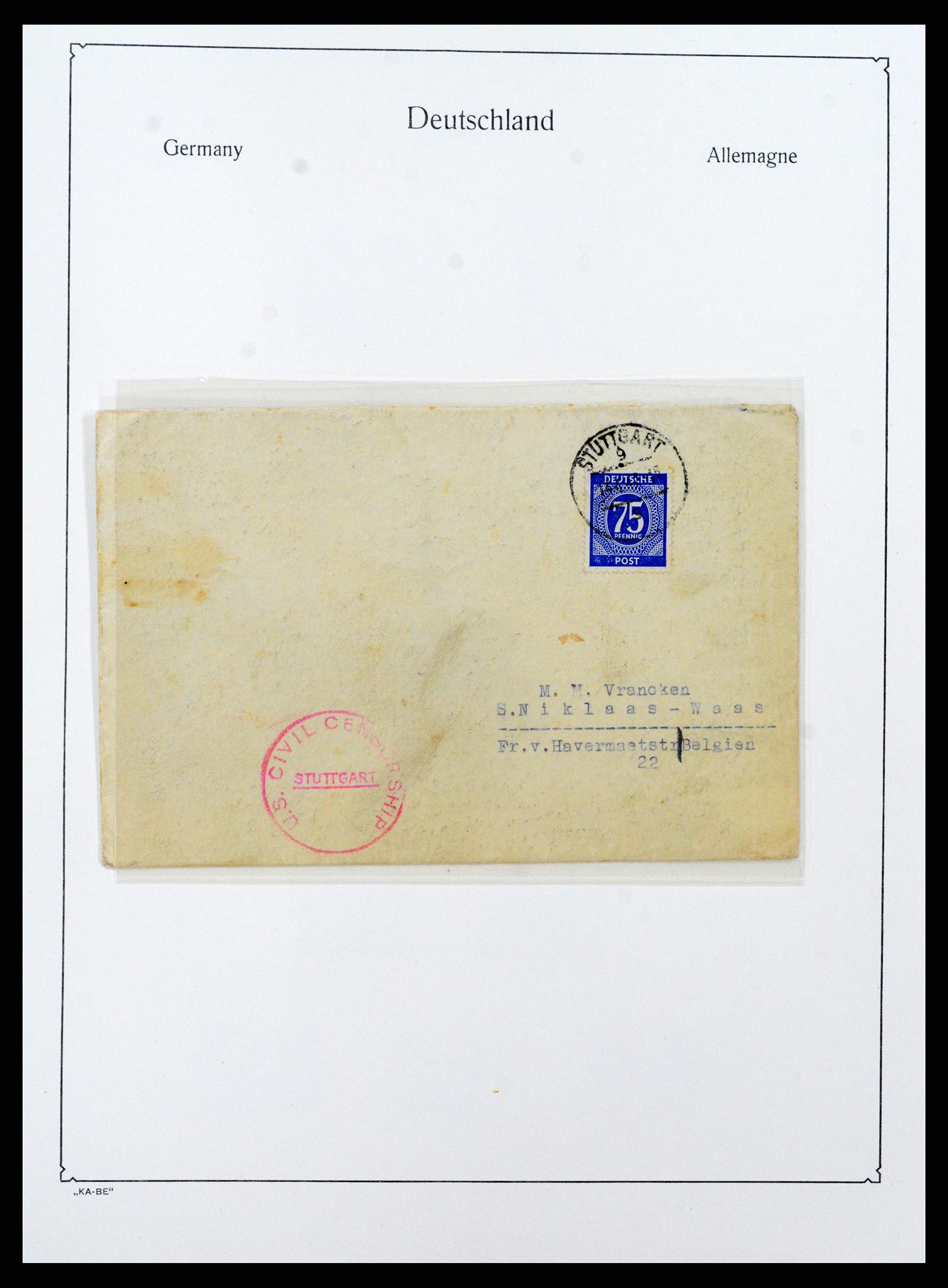 37270 020 - Postzegelverzameling 37270 Duitse bezettingen 1939-1945.