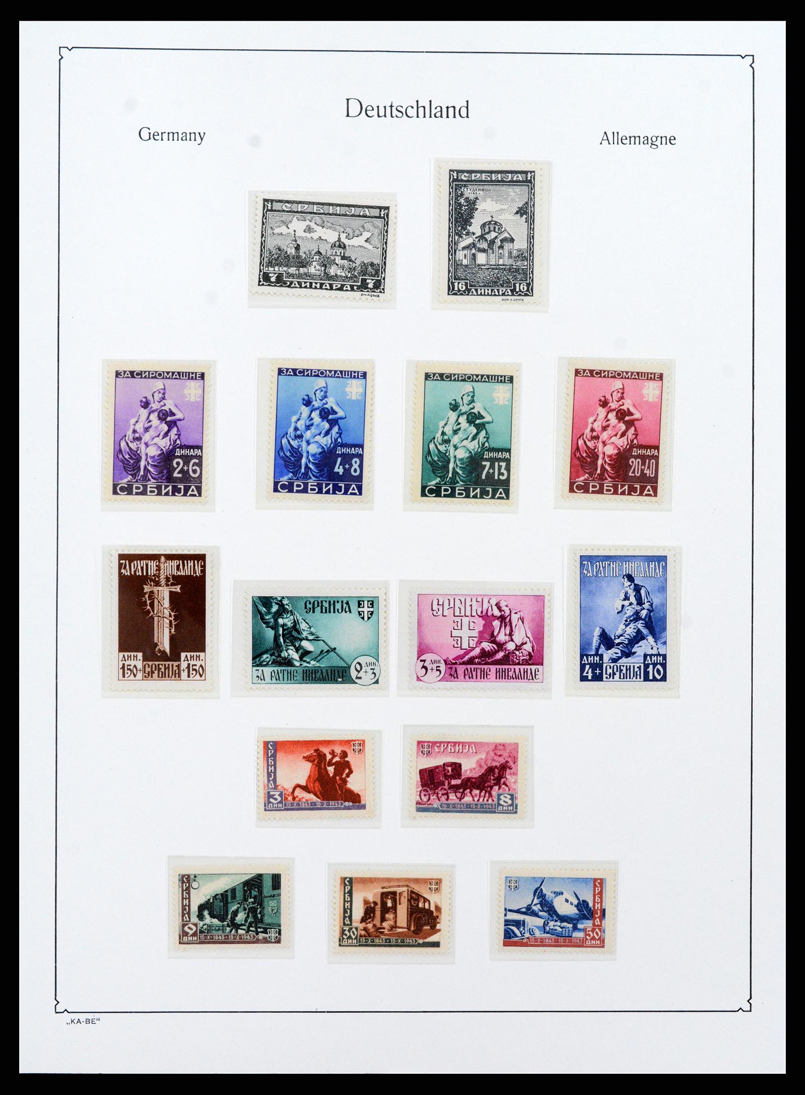 37270 021 - Postzegelverzameling 37270 Duitse bezettingen 1939-1945.