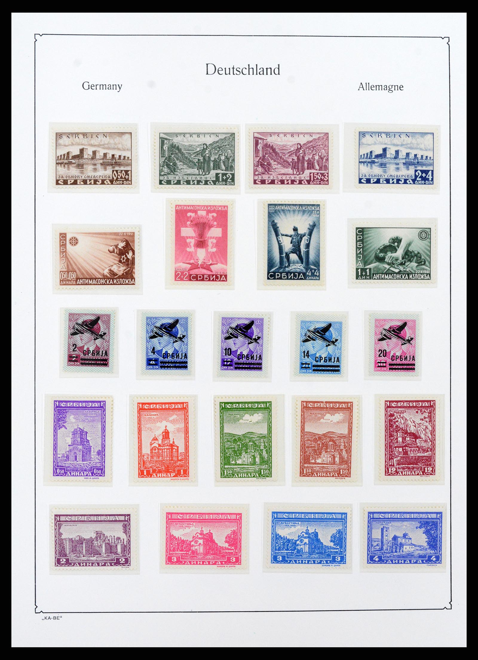 37270 022 - Postzegelverzameling 37270 Duitse bezettingen 1939-1945.