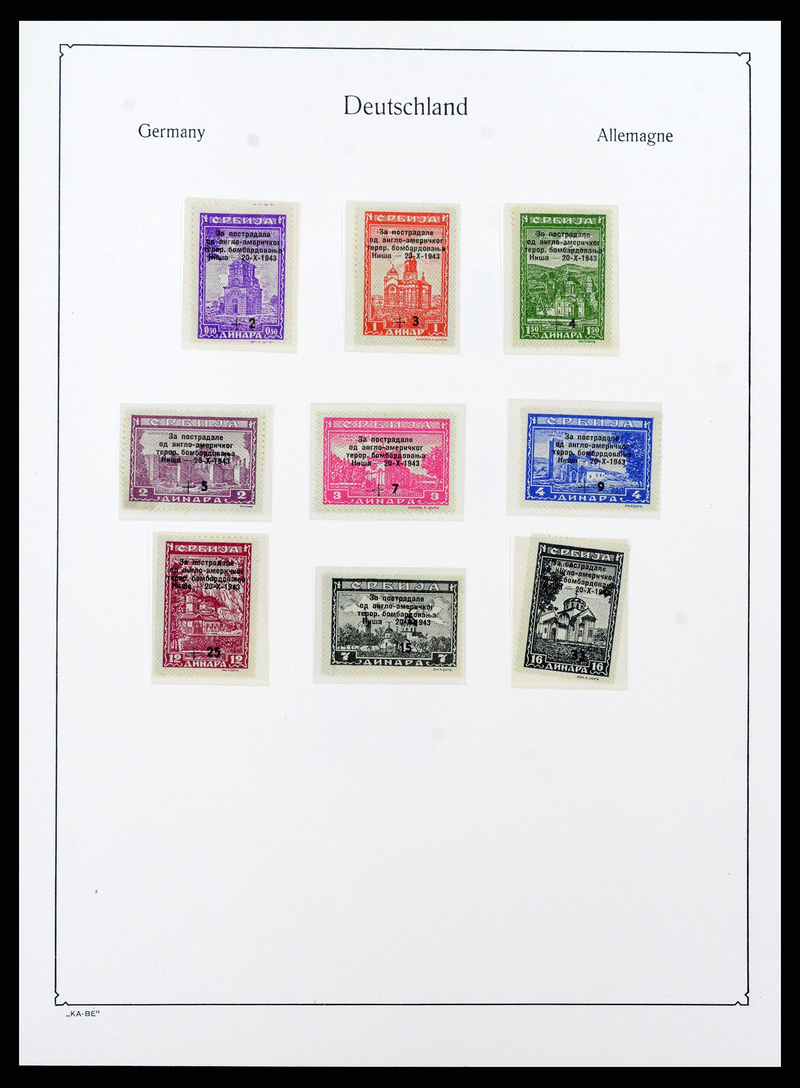 37270 029 - Postzegelverzameling 37270 Duitse bezettingen 1939-1945.