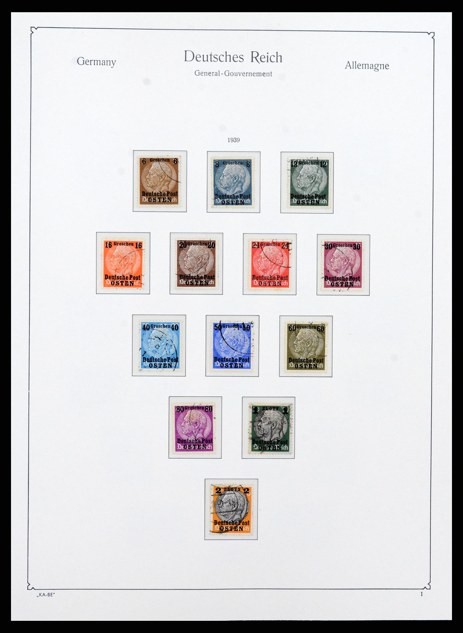 37270 044 - Postzegelverzameling 37270 Duitse bezettingen 1939-1945.