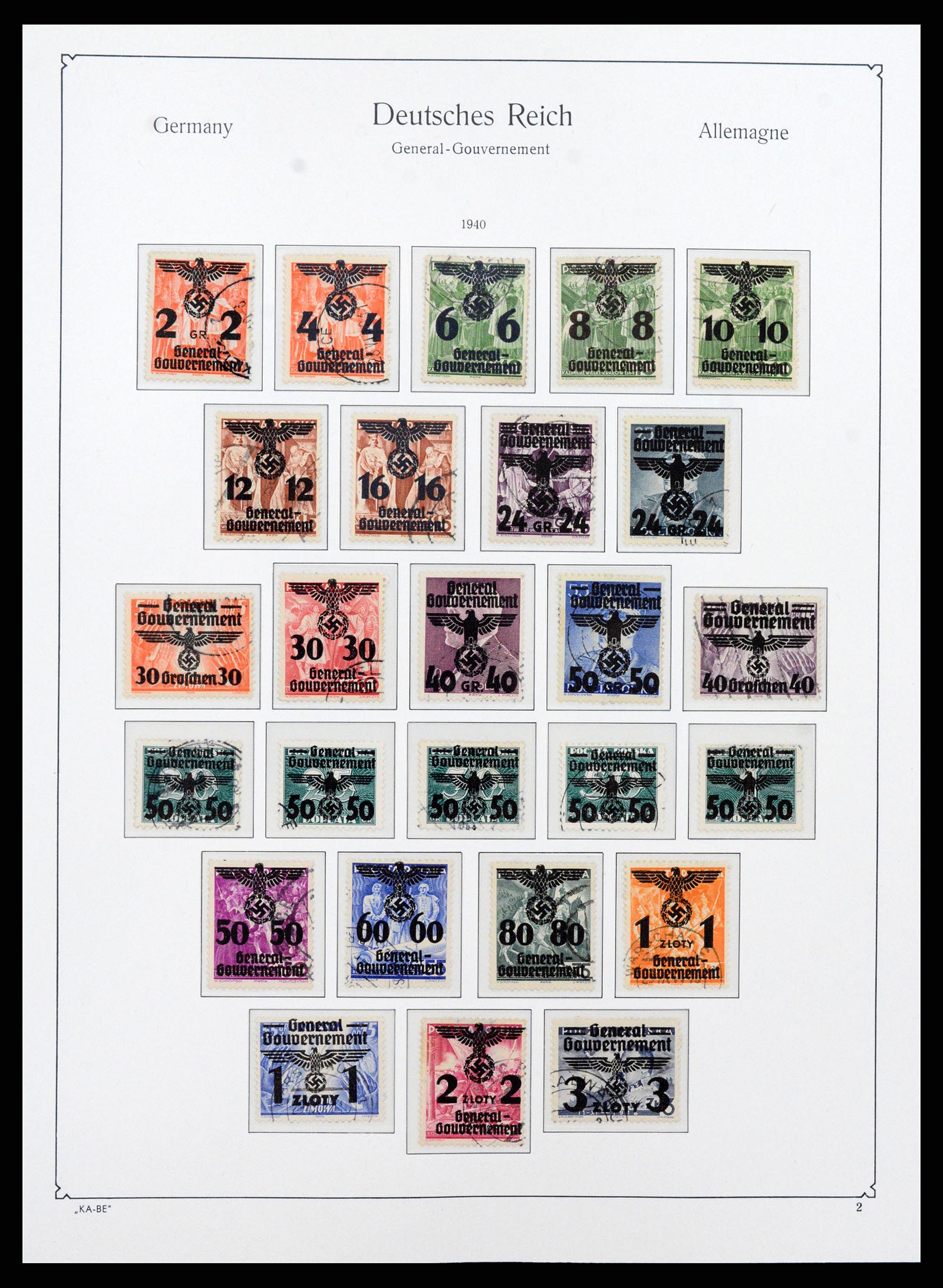 37270 045 - Postzegelverzameling 37270 Duitse bezettingen 1939-1945.