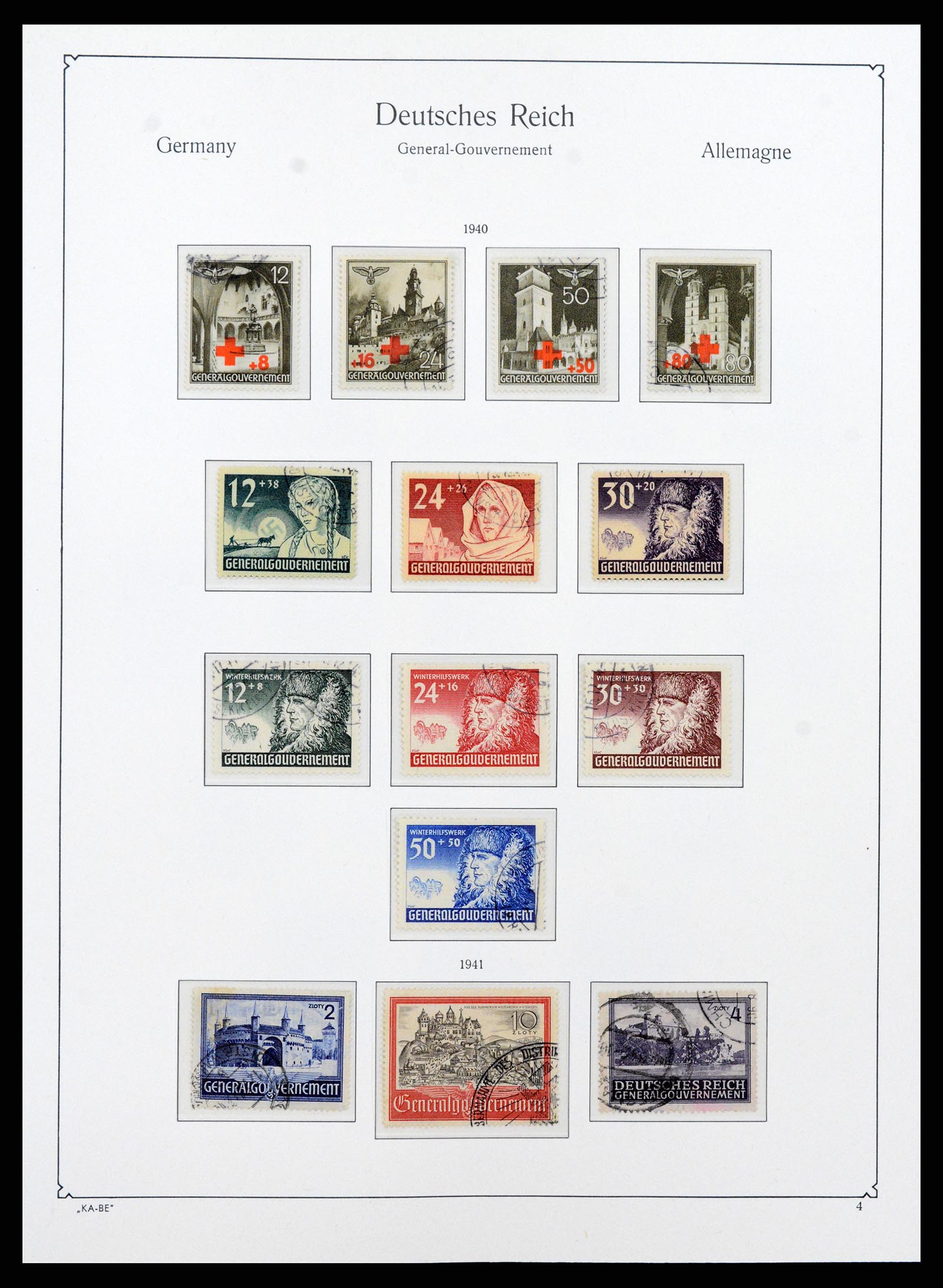 37270 047 - Postzegelverzameling 37270 Duitse bezettingen 1939-1945.