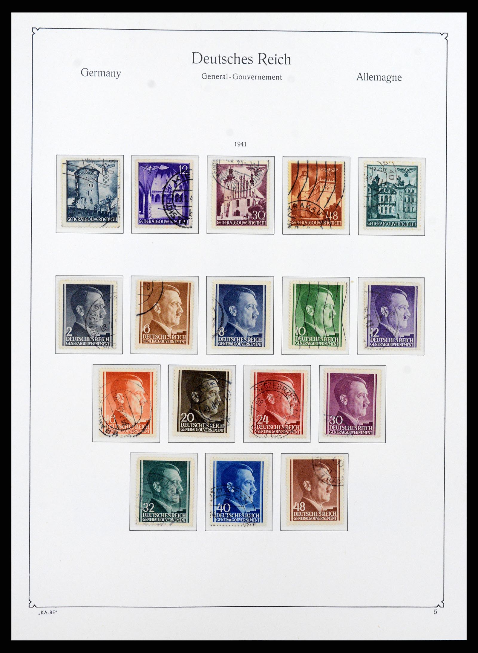 37270 048 - Postzegelverzameling 37270 Duitse bezettingen 1939-1945.
