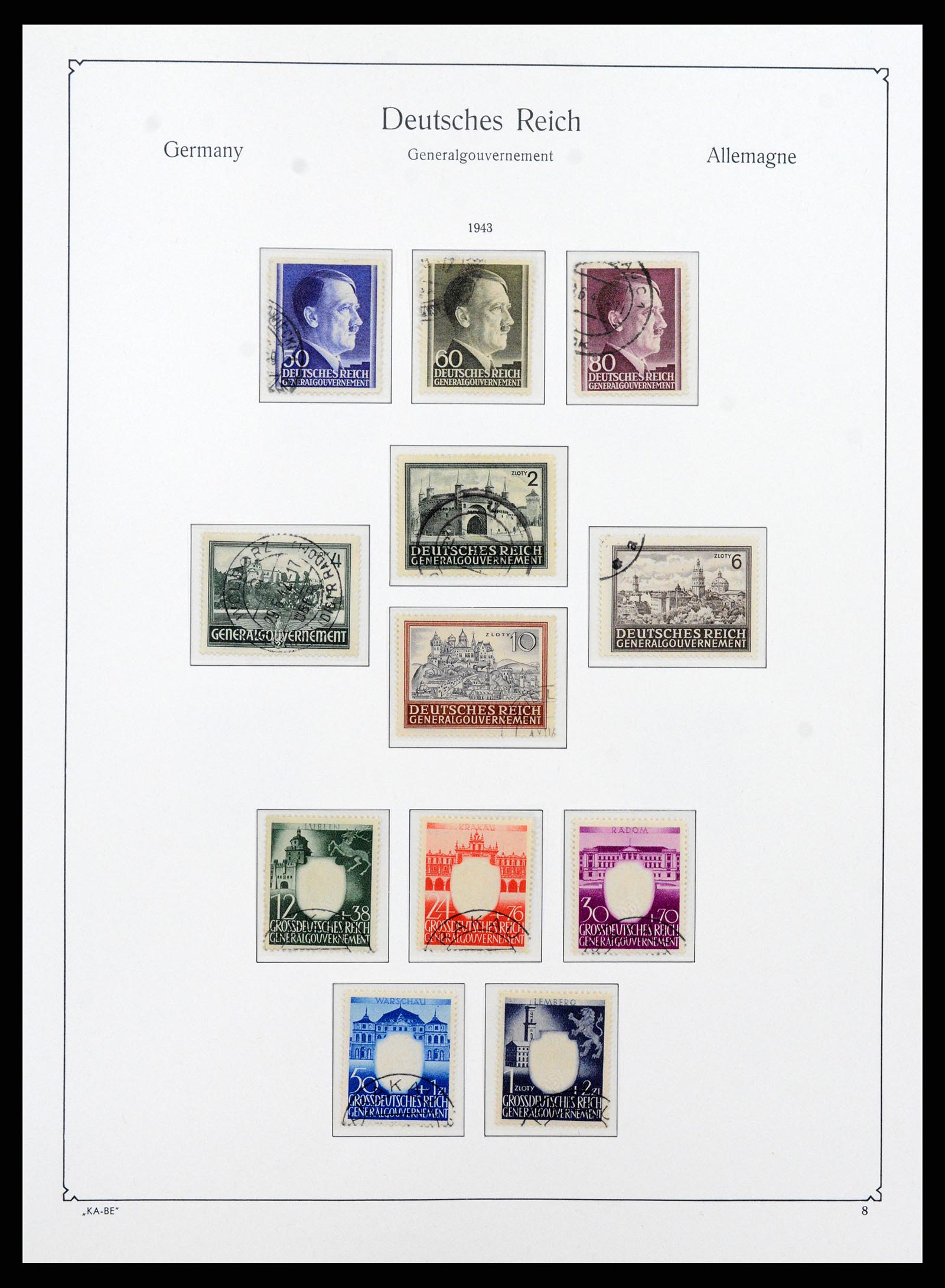 37270 051 - Postzegelverzameling 37270 Duitse bezettingen 1939-1945.