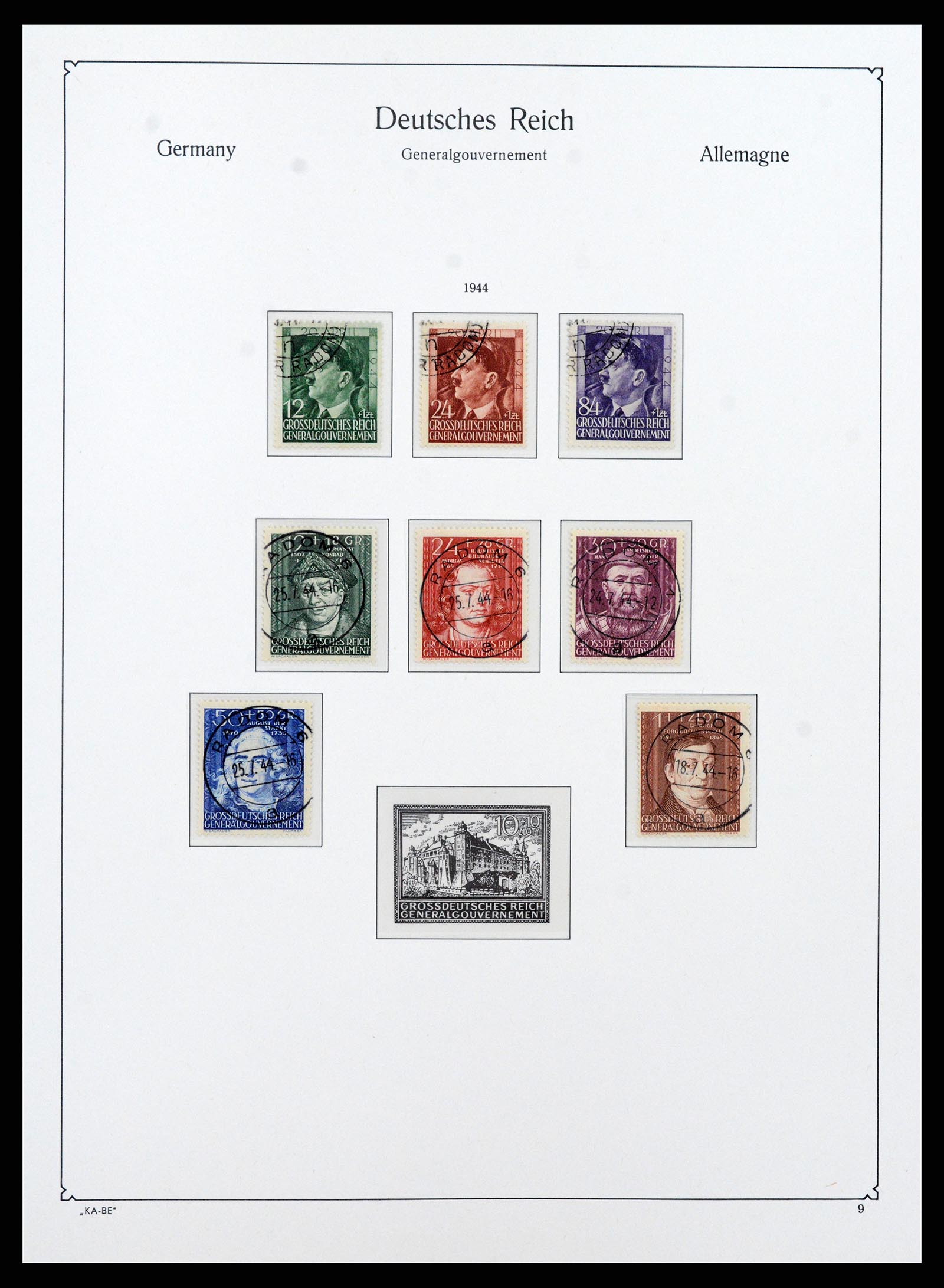 37270 052 - Postzegelverzameling 37270 Duitse bezettingen 1939-1945.