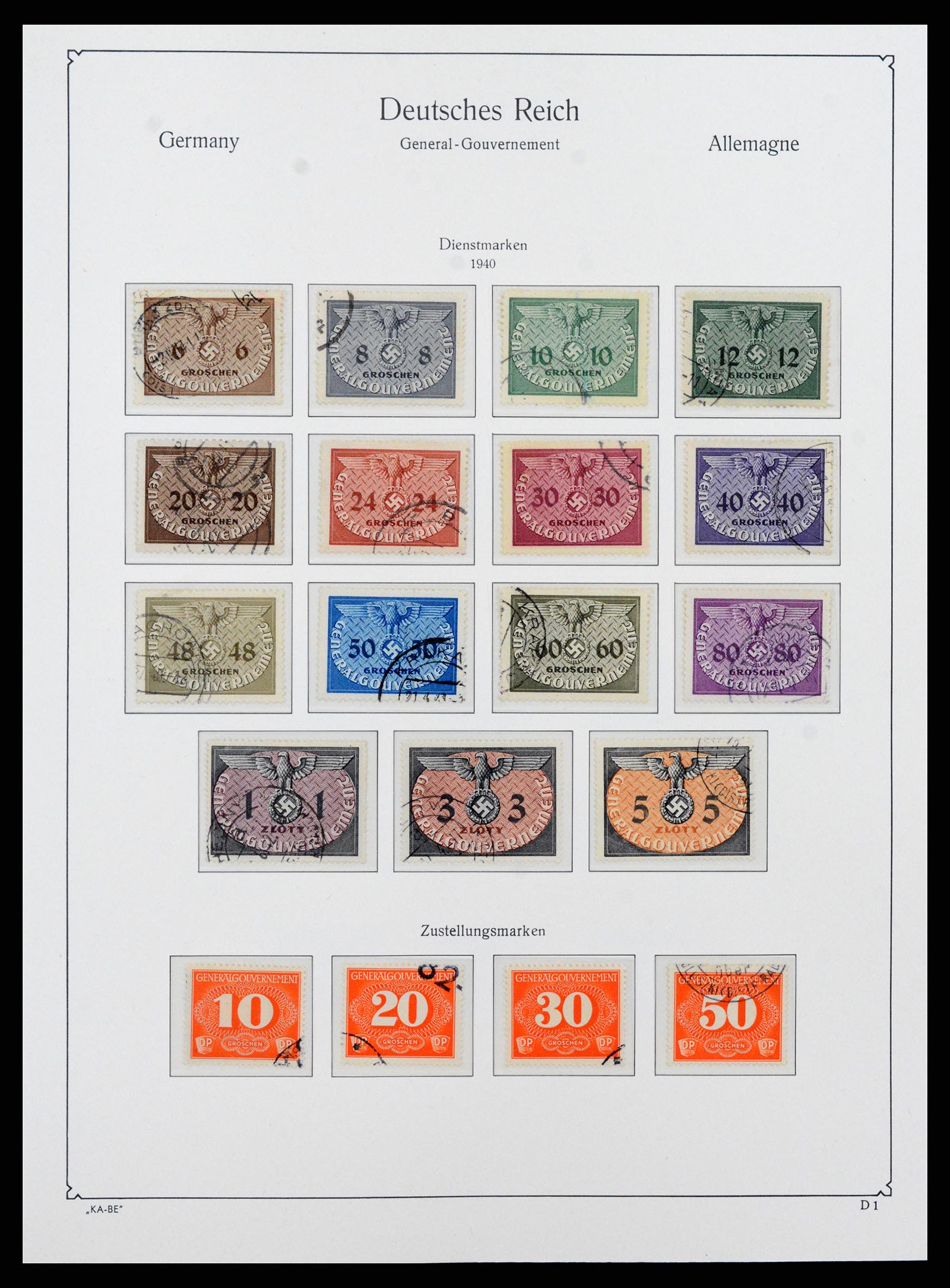37270 053 - Postzegelverzameling 37270 Duitse bezettingen 1939-1945.