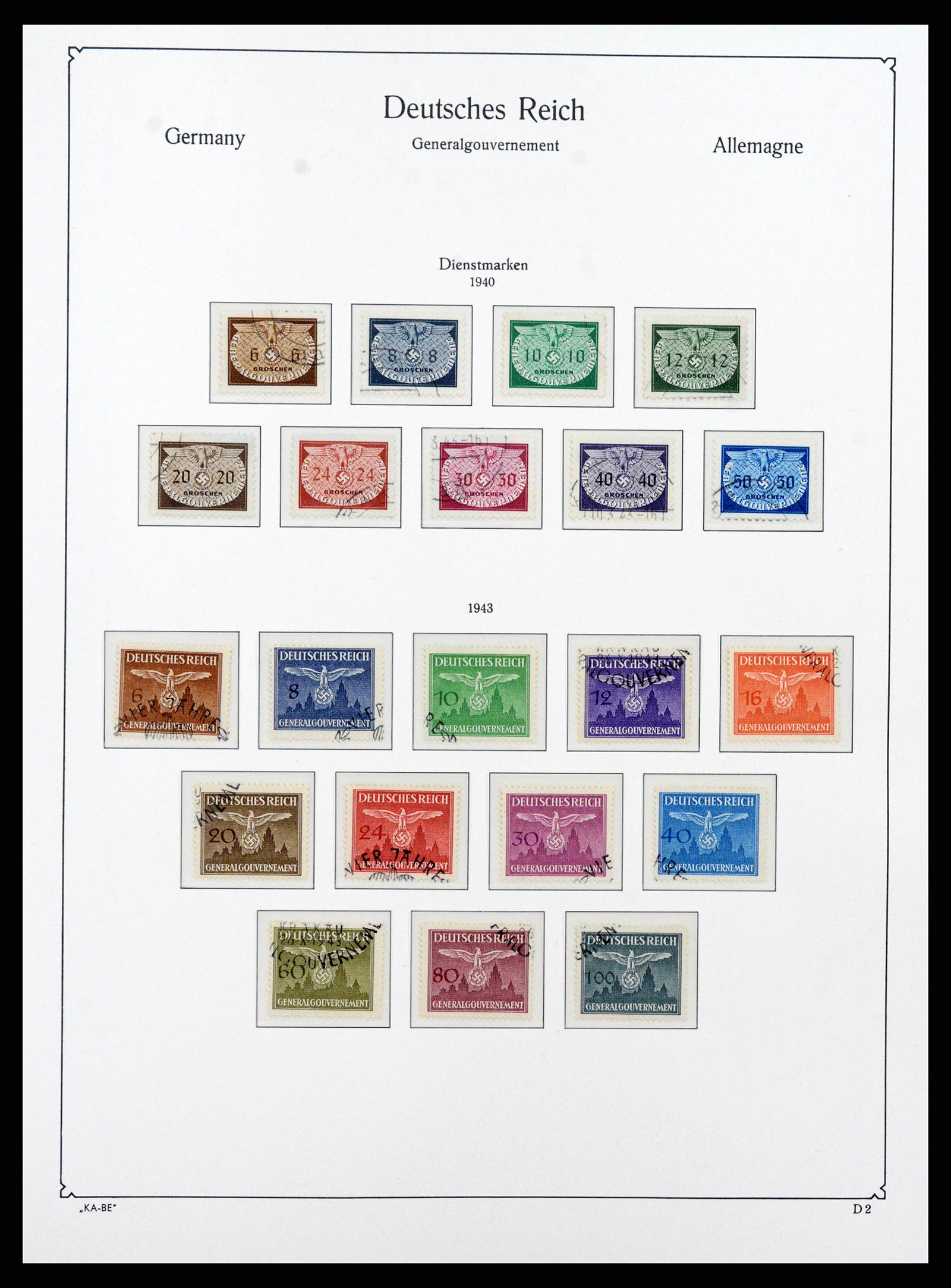 37270 054 - Postzegelverzameling 37270 Duitse bezettingen 1939-1945.