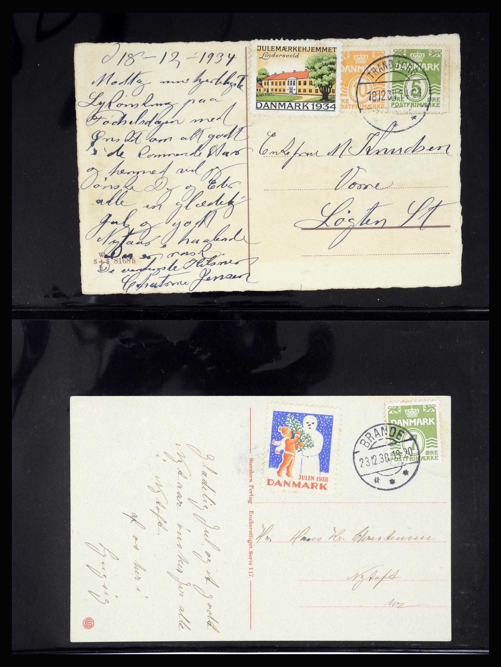 37271 020 - Postzegelverzameling 37271 Scandinavië Jul zegels op brief 1907-1990.