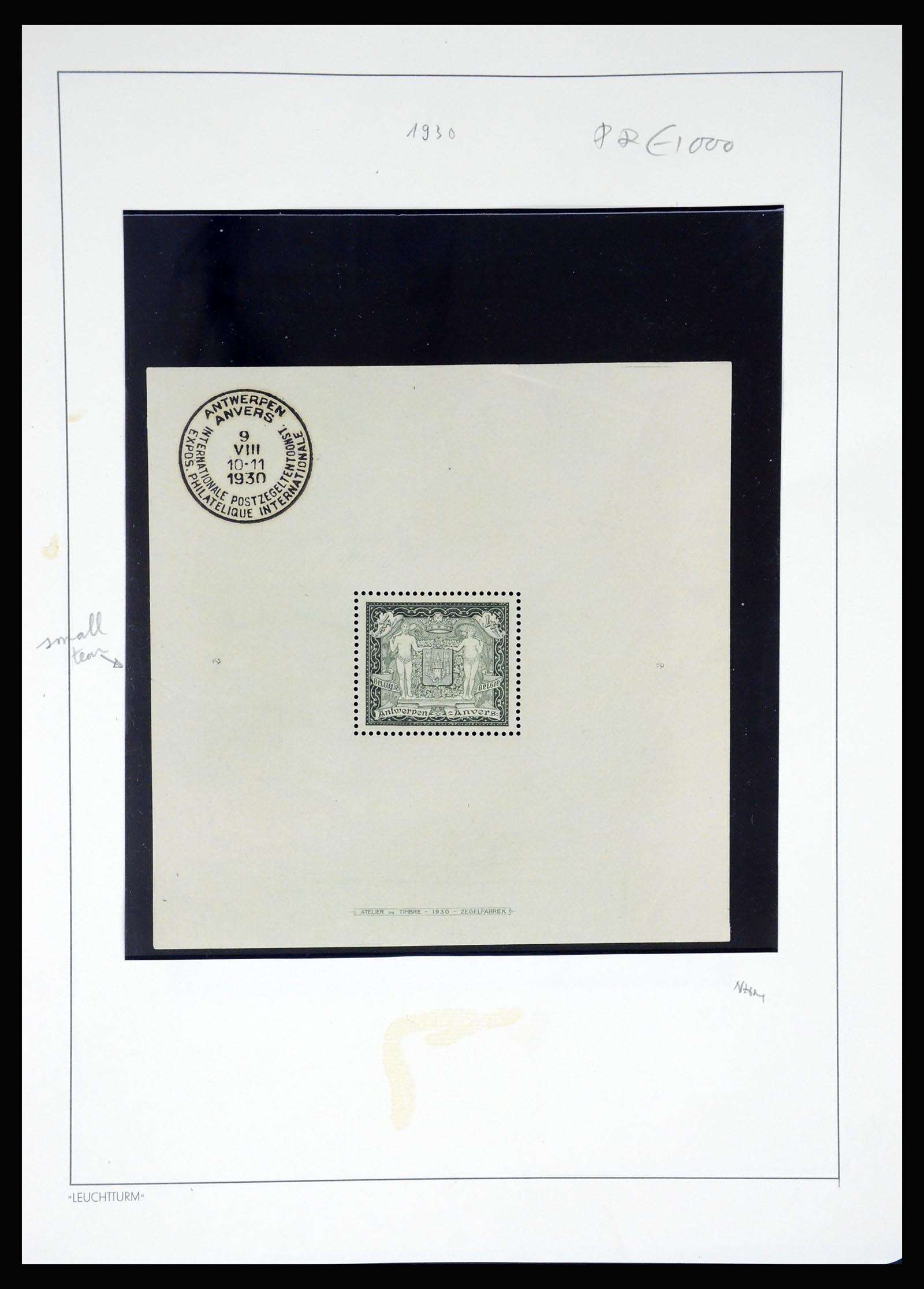 37272 002 - Postzegelverzameling 37272 België blokken 1924-1938.