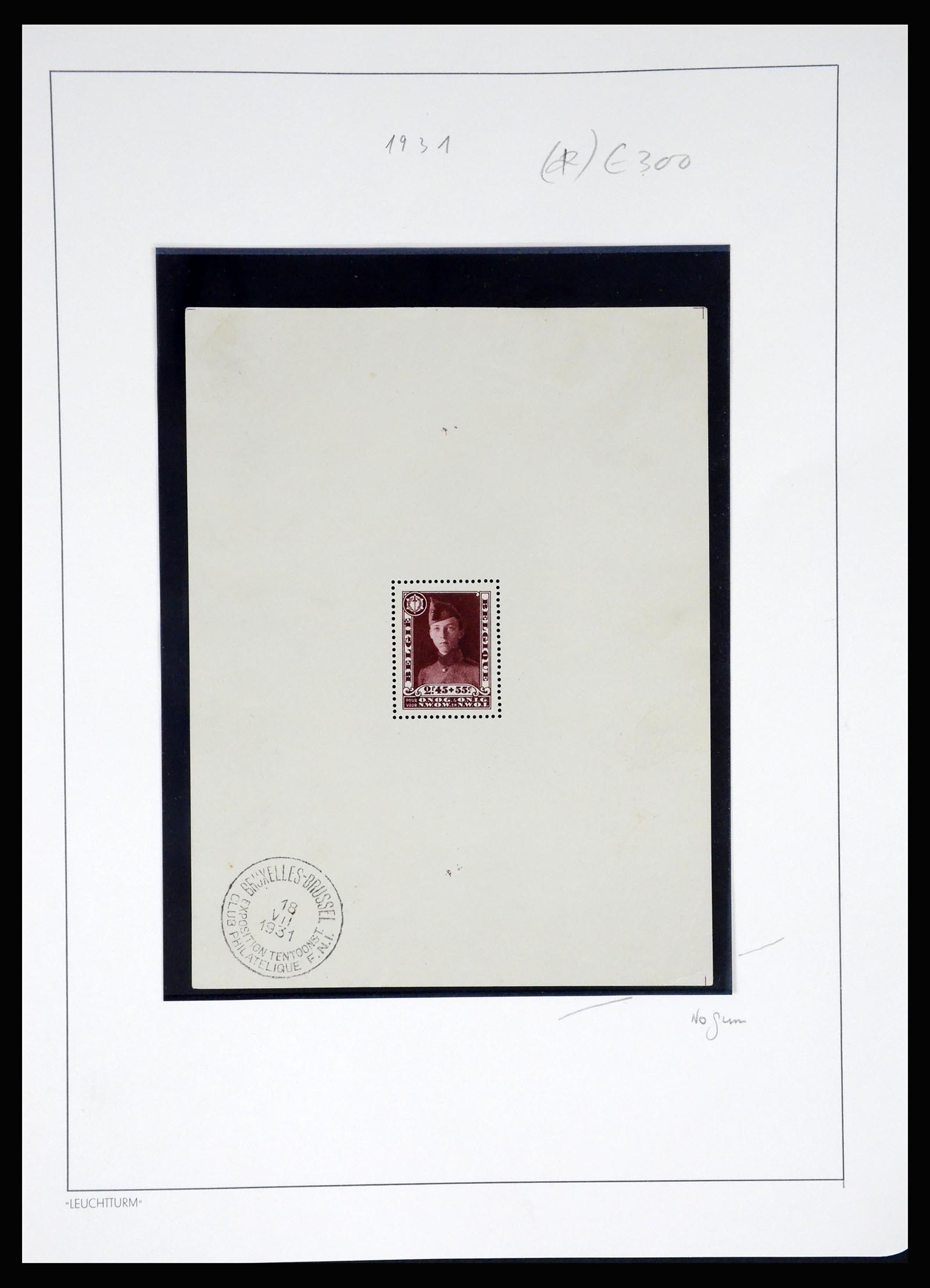 37272 003 - Stamp collection 37272 Belgium souvenir sheets 1924-1938.