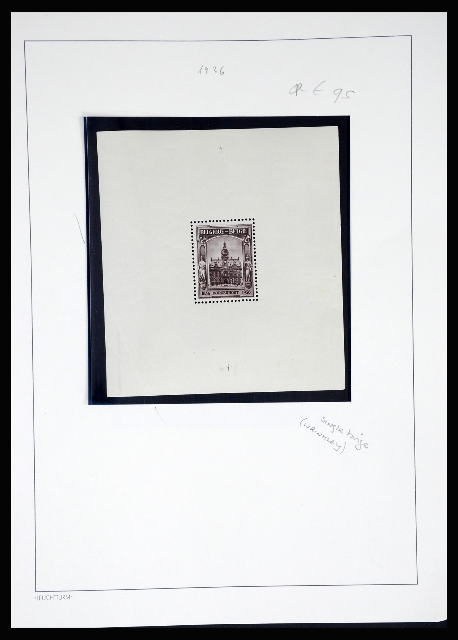 37272 005 - Stamp collection 37272 Belgium souvenir sheets 1924-1938.