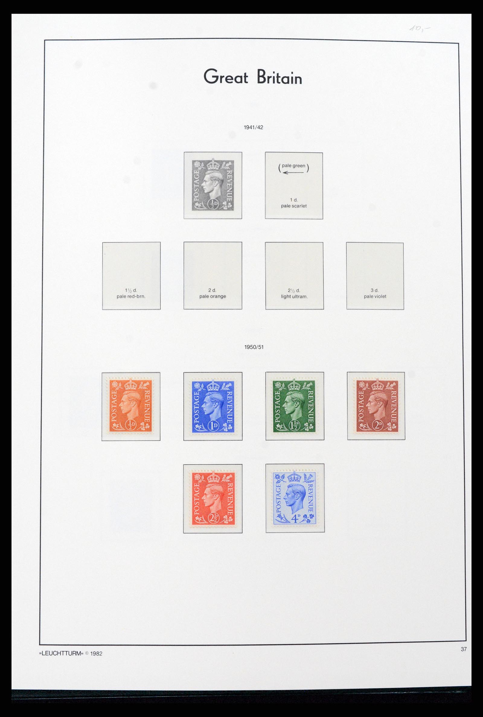 37273 006 - Postzegelverzameling 37273 Engeland 1935-1989.