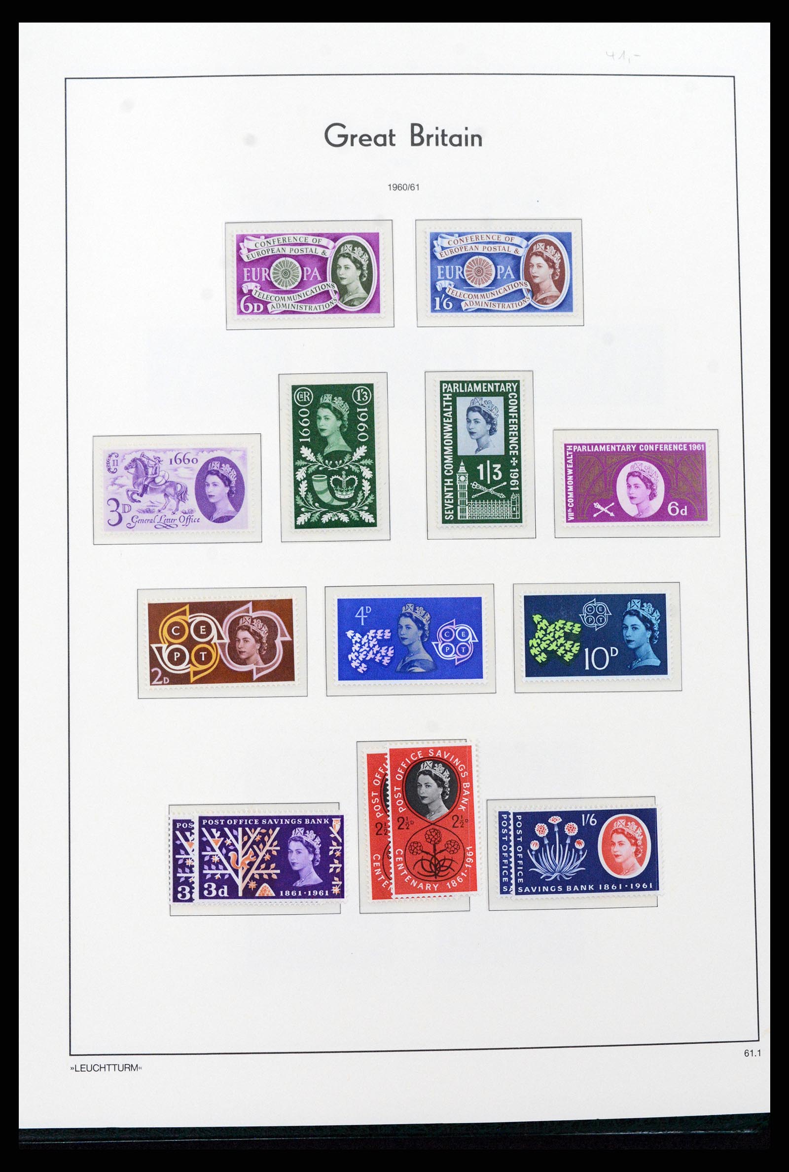 37273 015 - Postzegelverzameling 37273 Engeland 1935-1989.