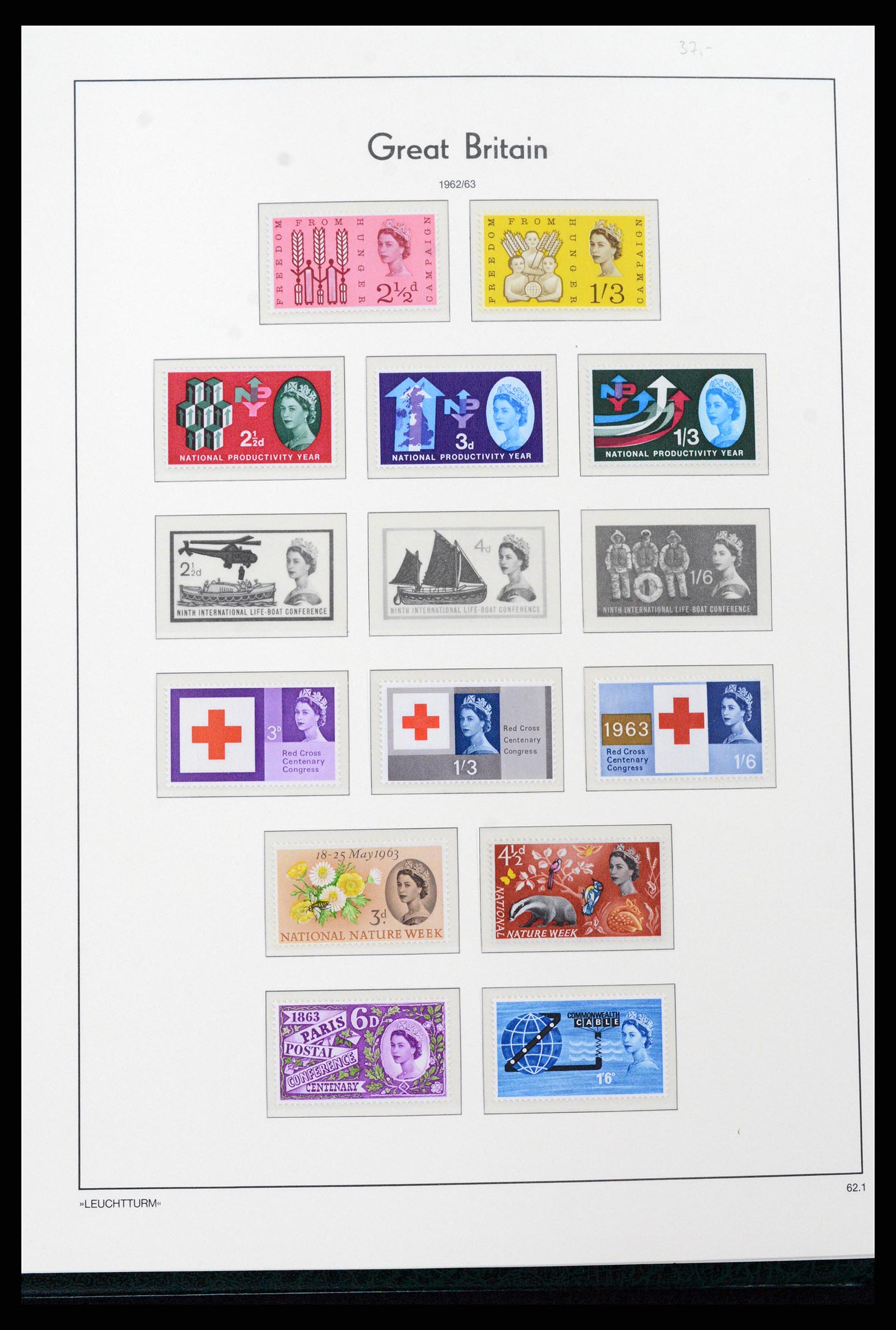 37273 016 - Postzegelverzameling 37273 Engeland 1935-1989.