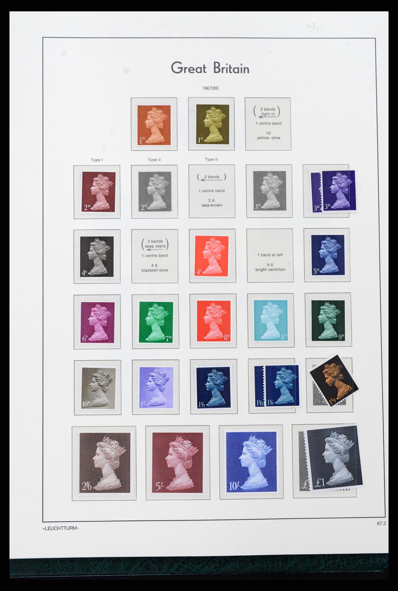 37273 037 - Postzegelverzameling 37273 Engeland 1935-1989.
