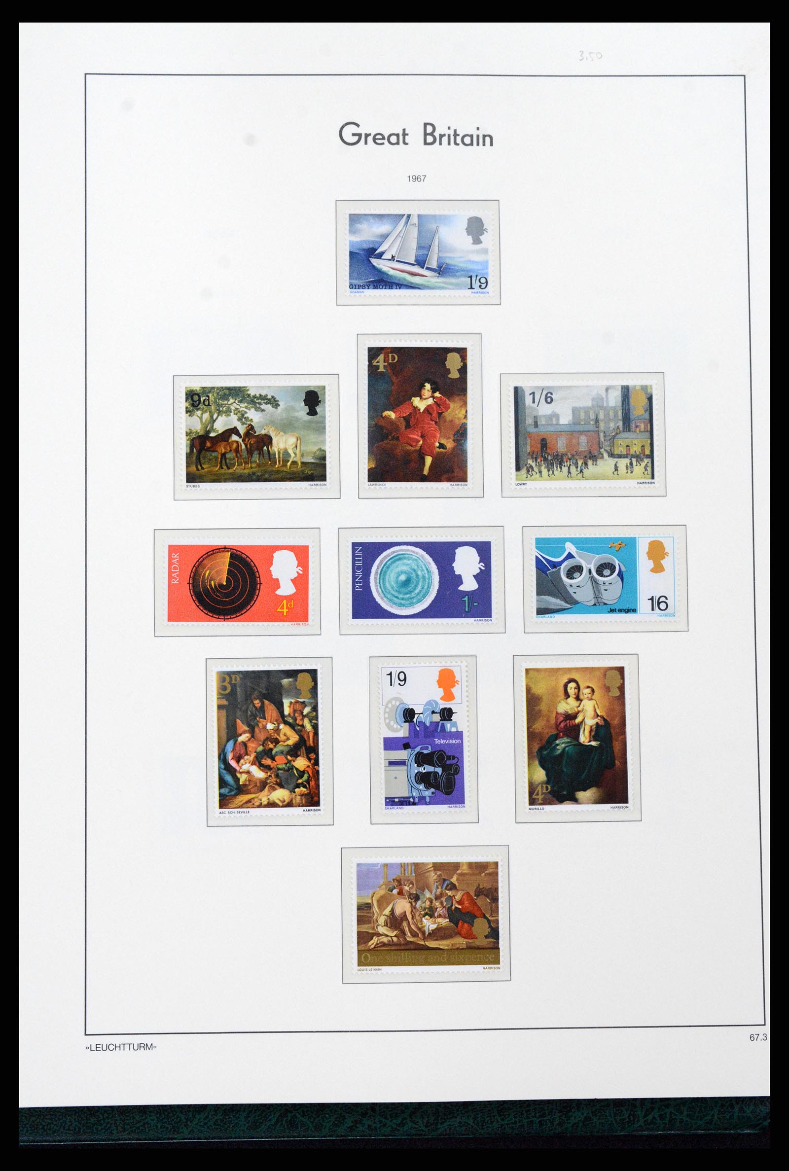 37273 038 - Postzegelverzameling 37273 Engeland 1935-1989.