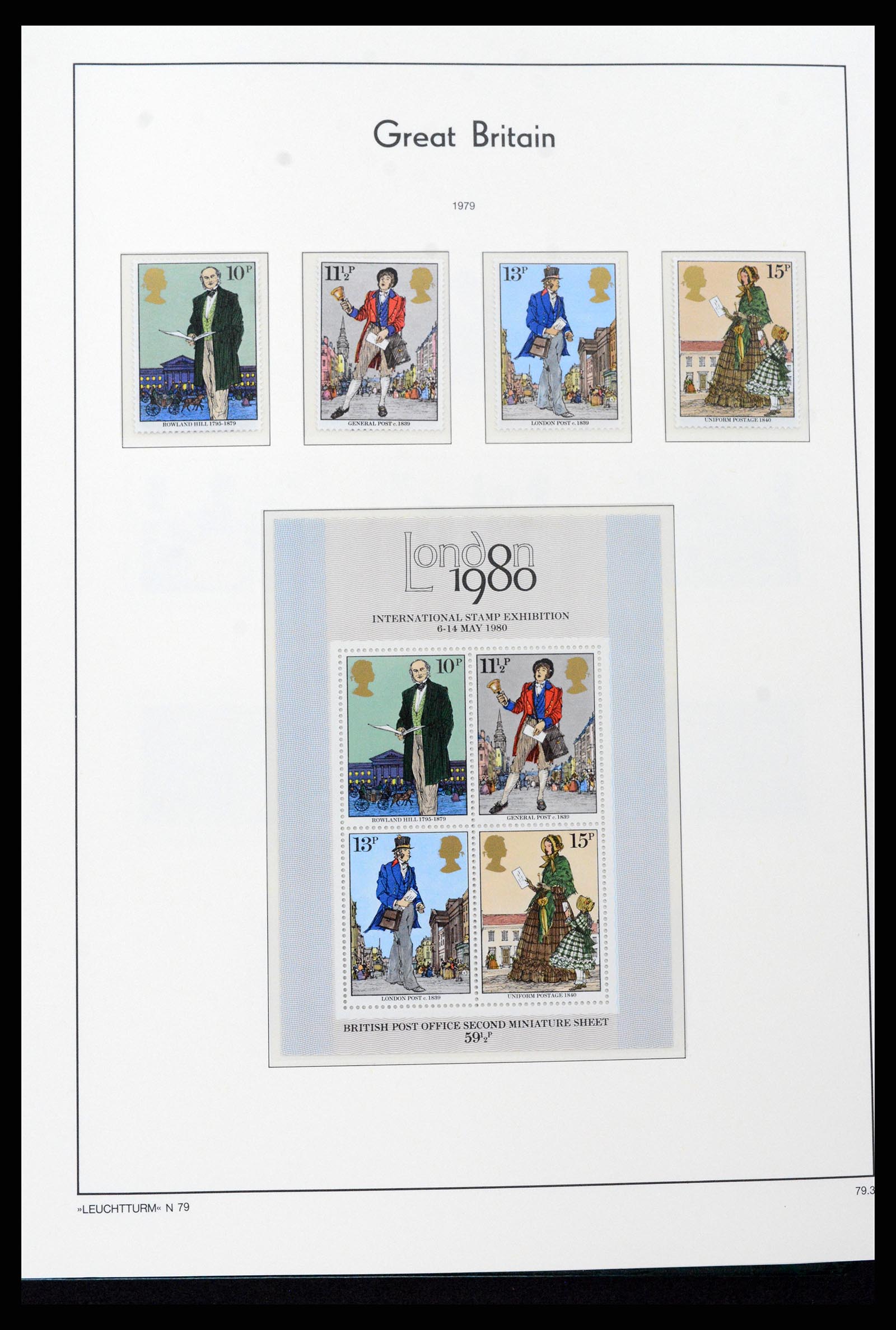 37273 079 - Postzegelverzameling 37273 Engeland 1935-1989.