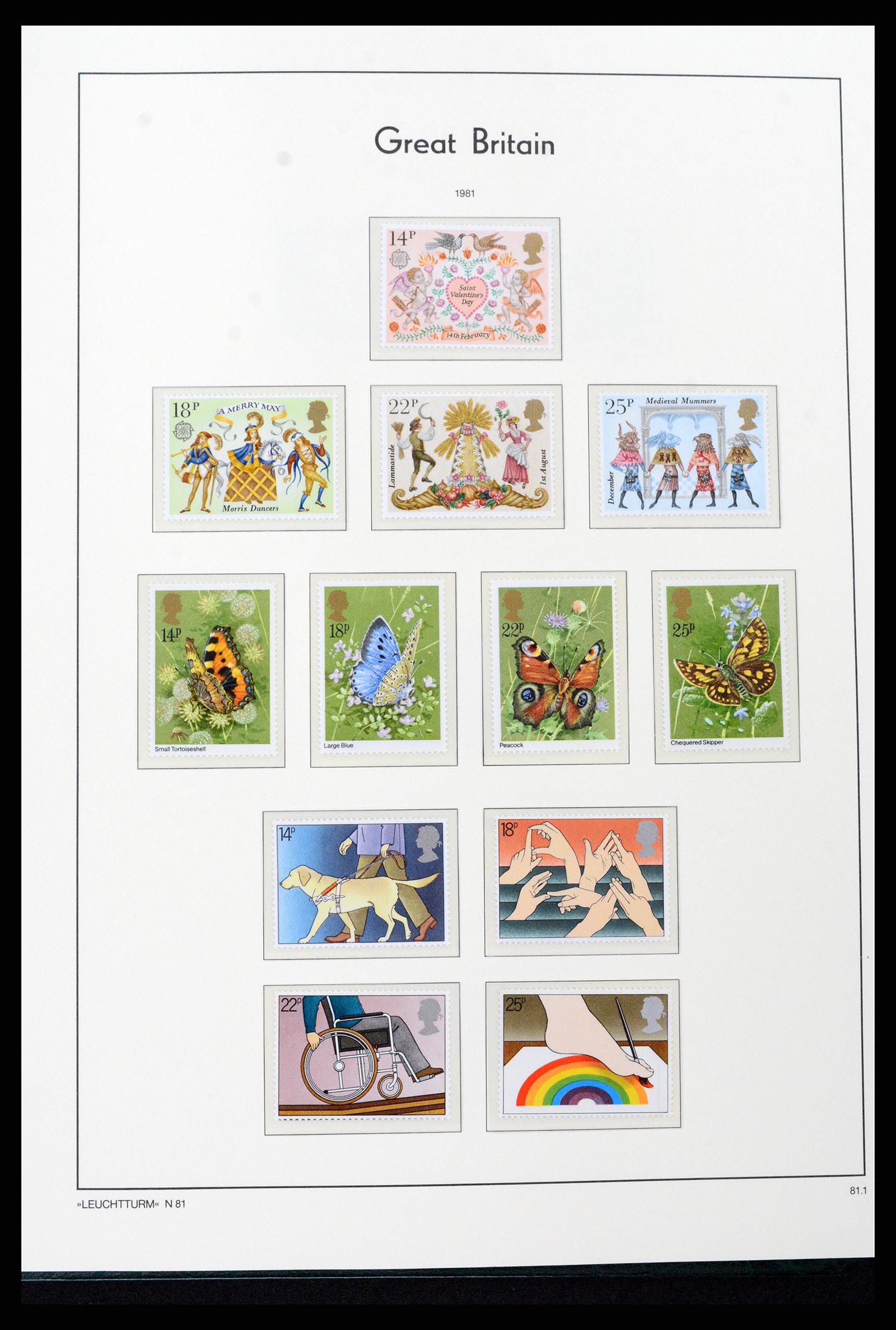 37273 093 - Postzegelverzameling 37273 Engeland 1935-1989.