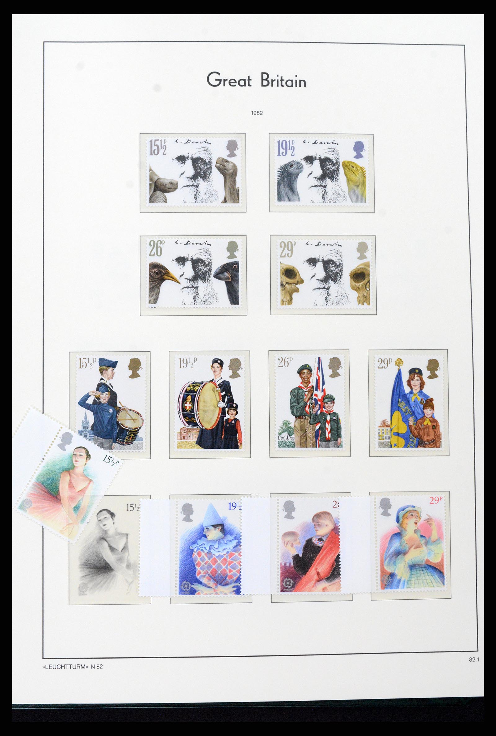37273 096 - Postzegelverzameling 37273 Engeland 1935-1989.