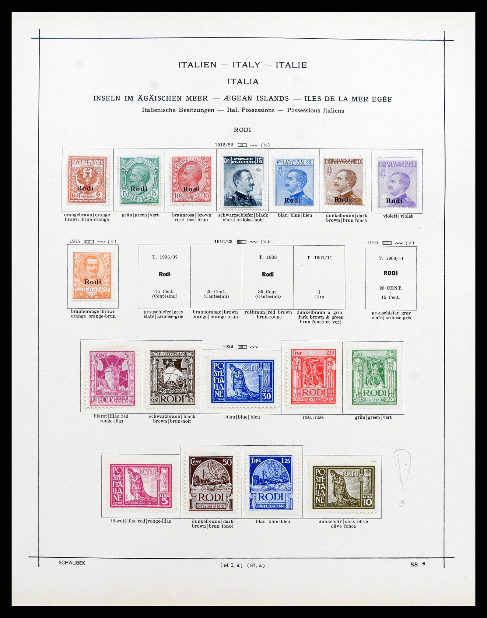 37275 001 - Stamp collection 37275 Aegean Islands 1912-1934.