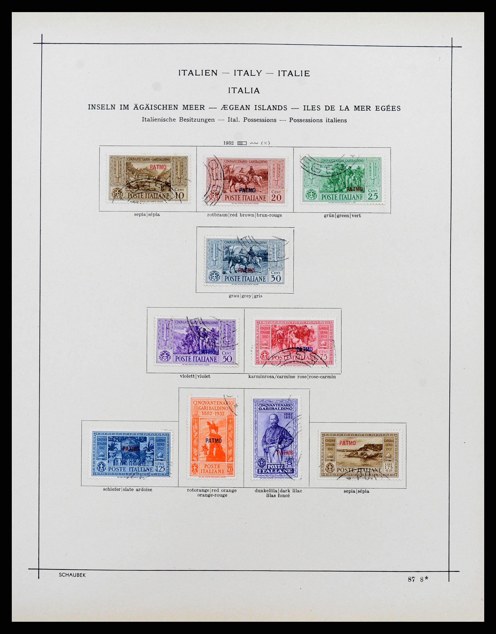 37275 015 - Postzegelverzameling 37275 Egeïsche eilanden 1912-1934.