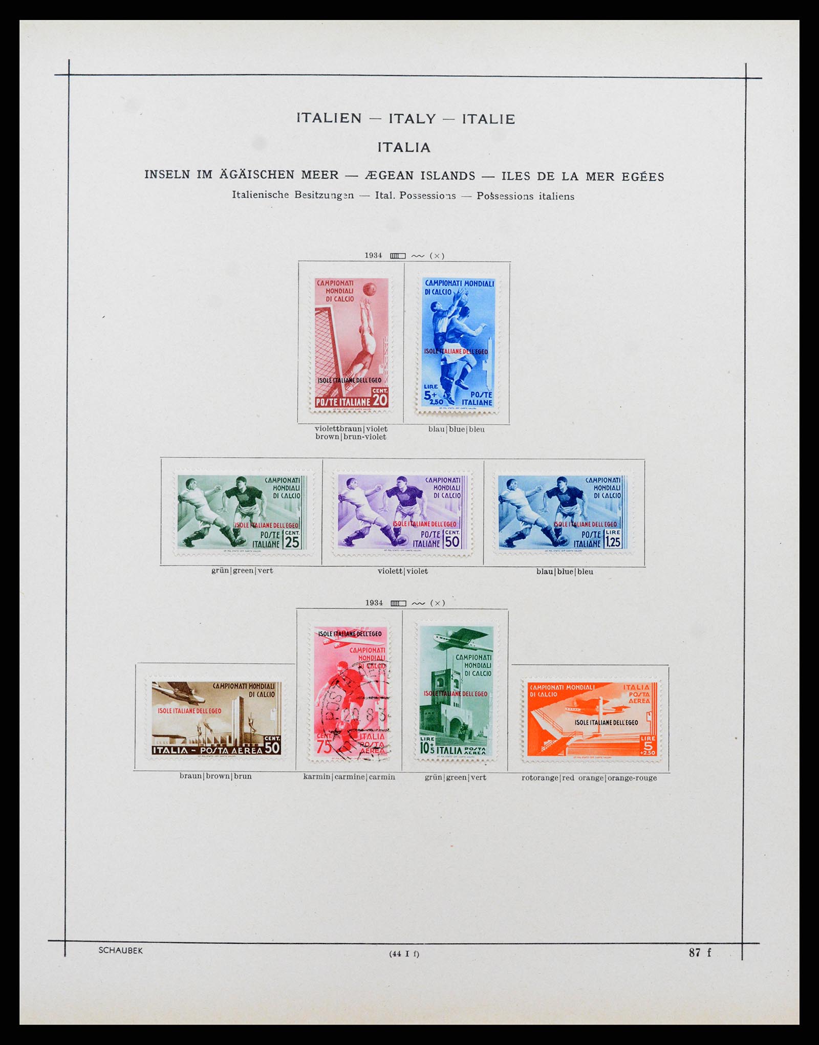 37275 032 - Postzegelverzameling 37275 Egeïsche eilanden 1912-1934.