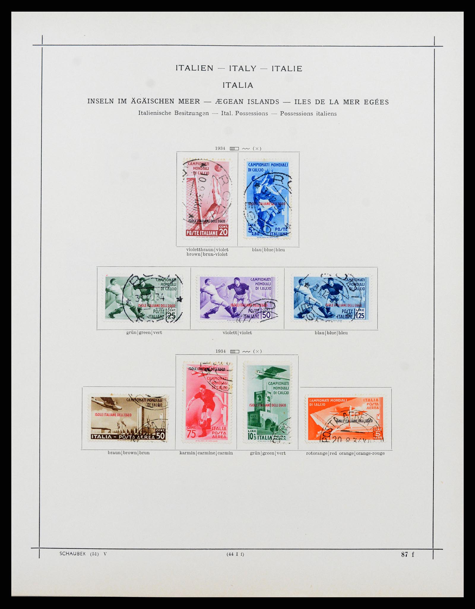 37275 033 - Postzegelverzameling 37275 Egeïsche eilanden 1912-1934.