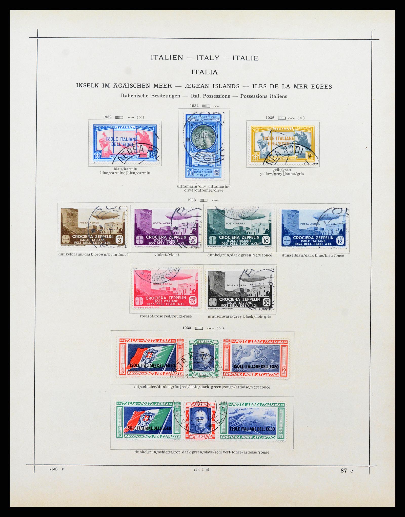 37275 035 - Postzegelverzameling 37275 Egeïsche eilanden 1912-1934.