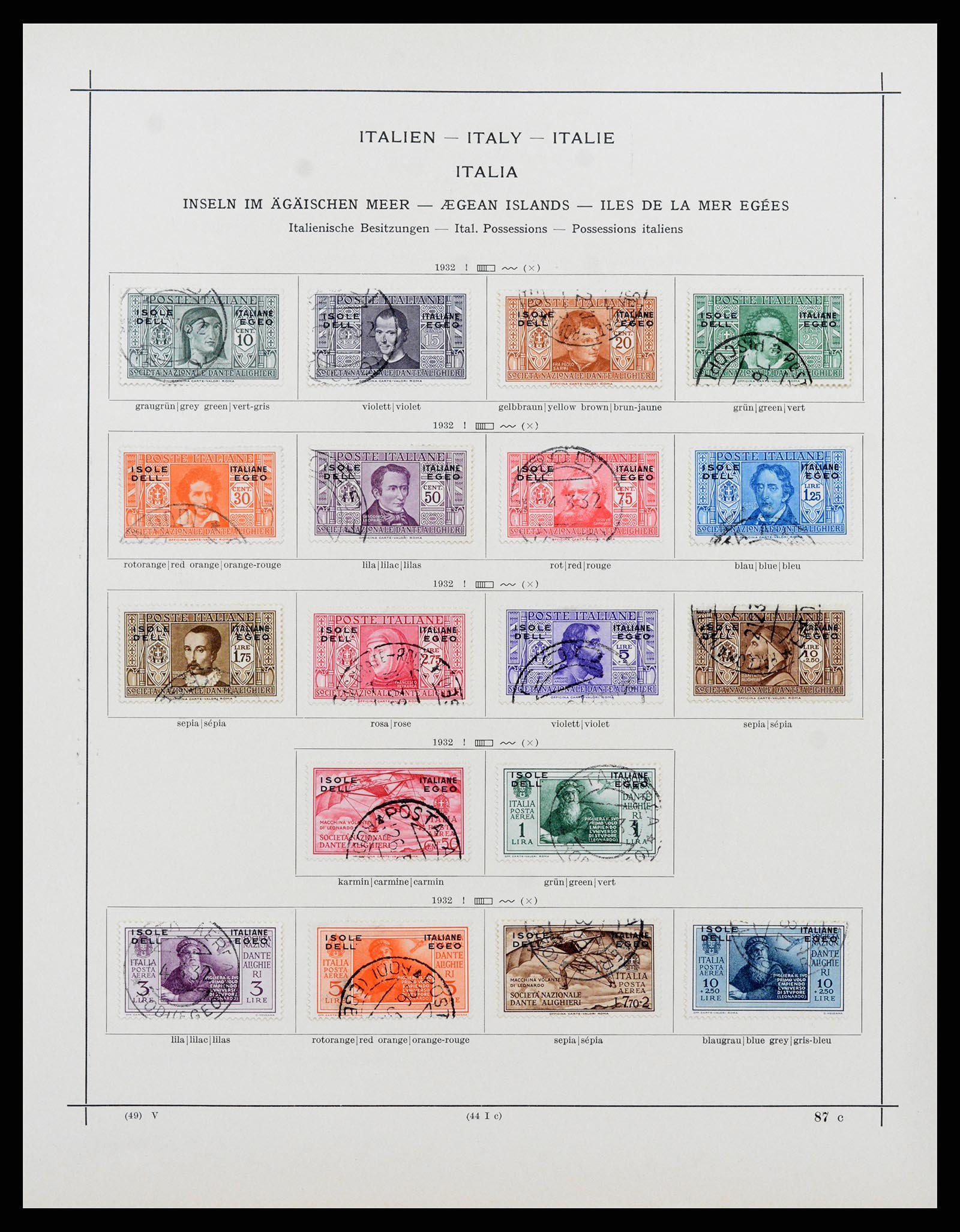 37275 037 - Postzegelverzameling 37275 Egeïsche eilanden 1912-1934.