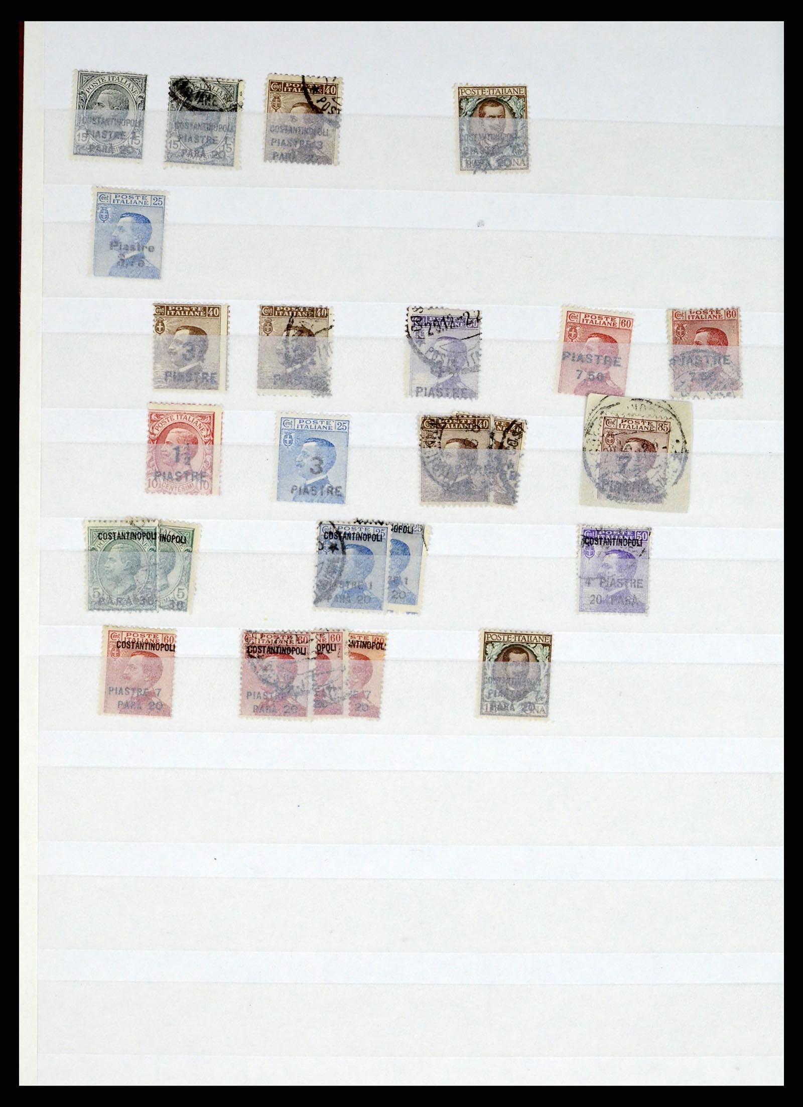 37277 012 - Postzegelverzameling 37277 Italiaans Levant en gebieden 1874-1919.