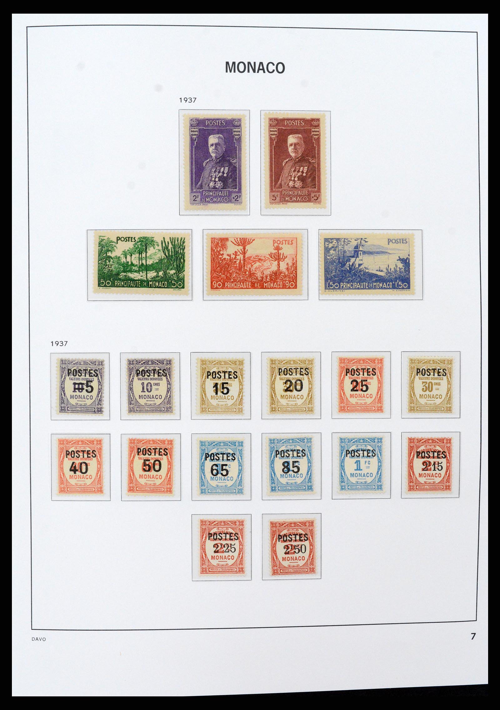 37279 007 - Postzegelverzameling 37279 Monaco 1885-1969.