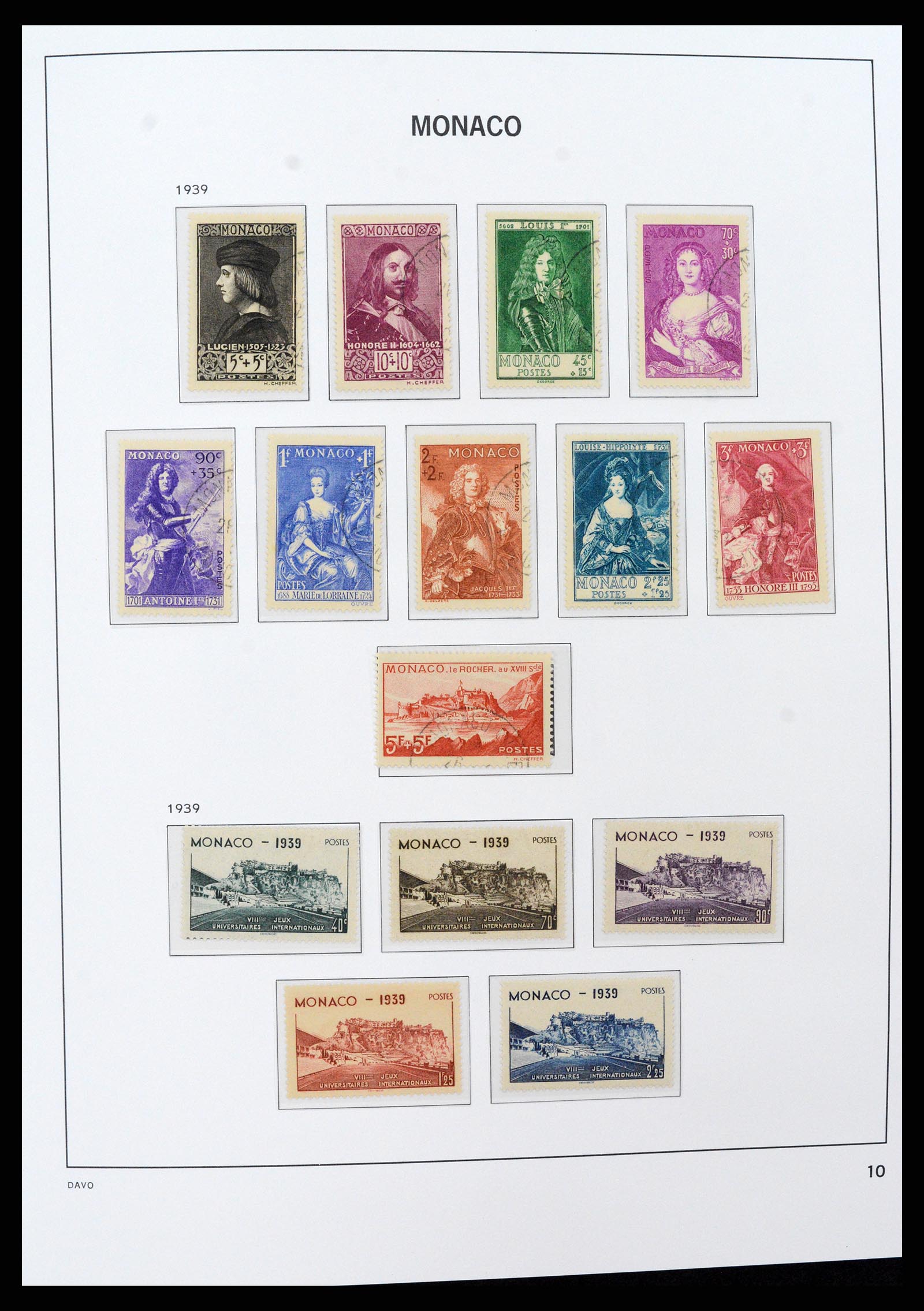 37279 010 - Postzegelverzameling 37279 Monaco 1885-1969.
