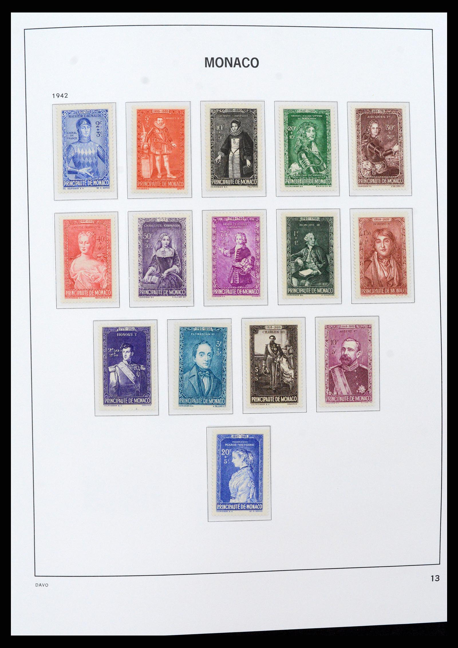 37279 013 - Postzegelverzameling 37279 Monaco 1885-1969.