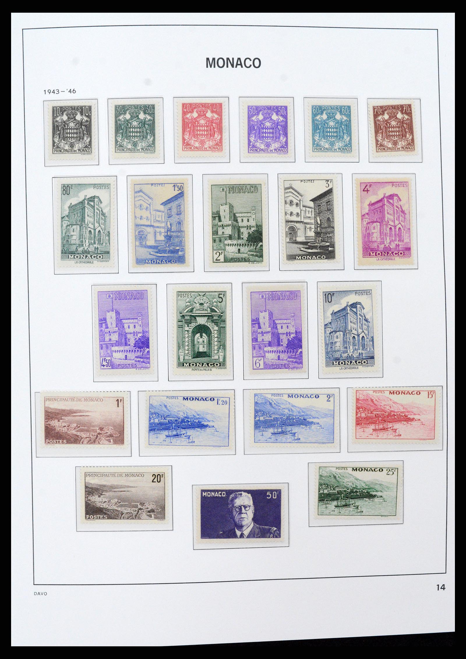37279 014 - Postzegelverzameling 37279 Monaco 1885-1969.