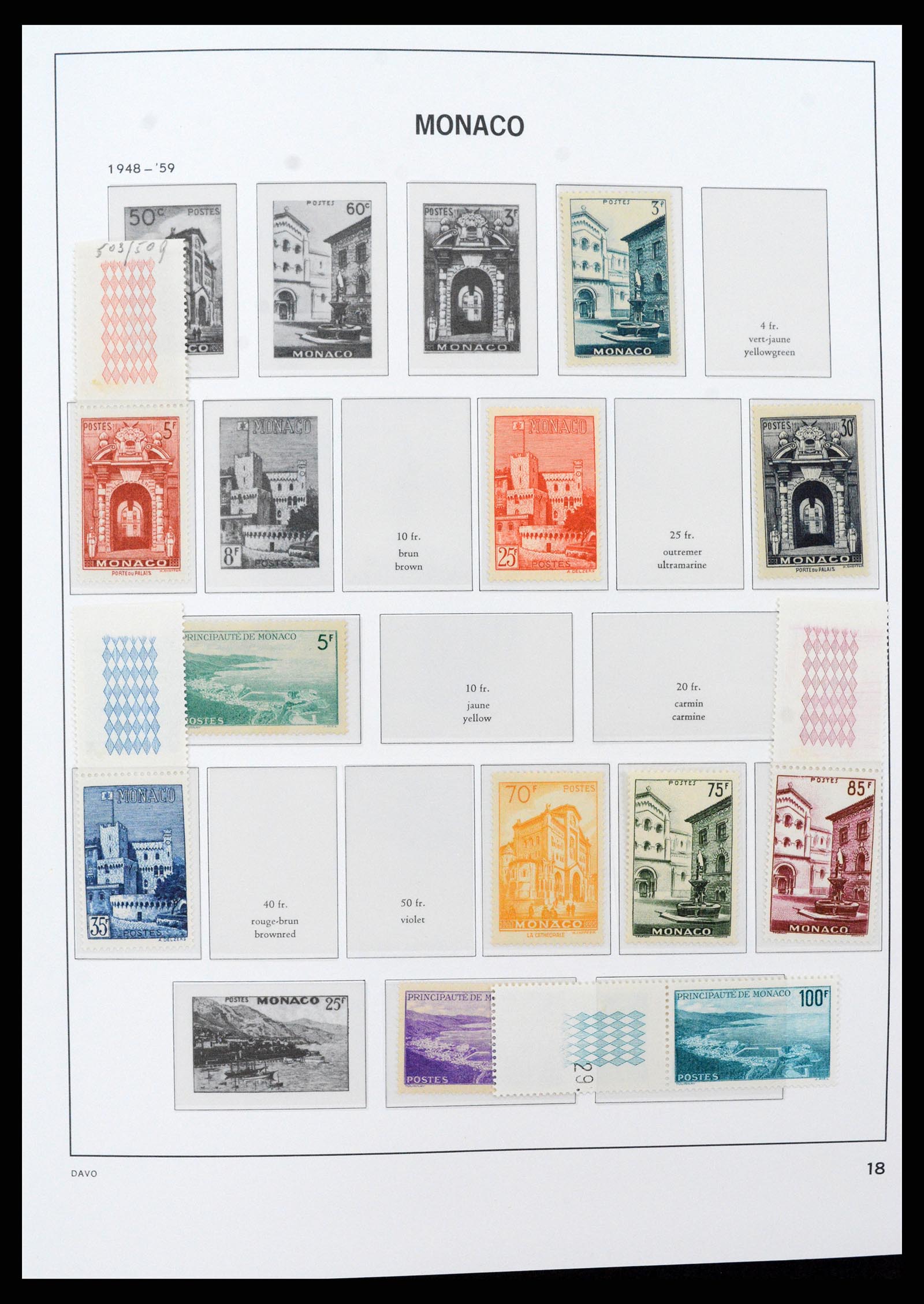 37279 018 - Postzegelverzameling 37279 Monaco 1885-1969.