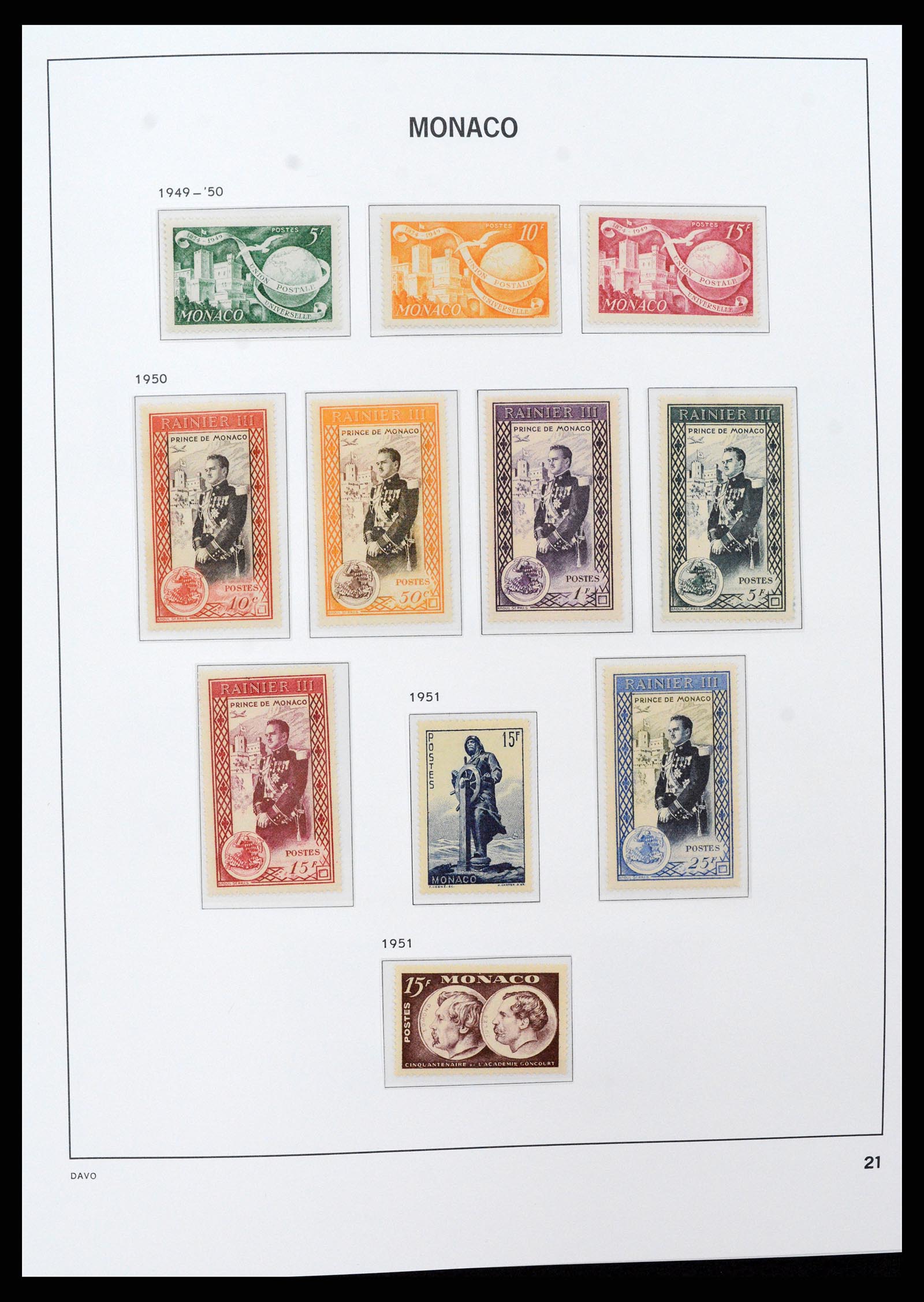 37279 021 - Postzegelverzameling 37279 Monaco 1885-1969.