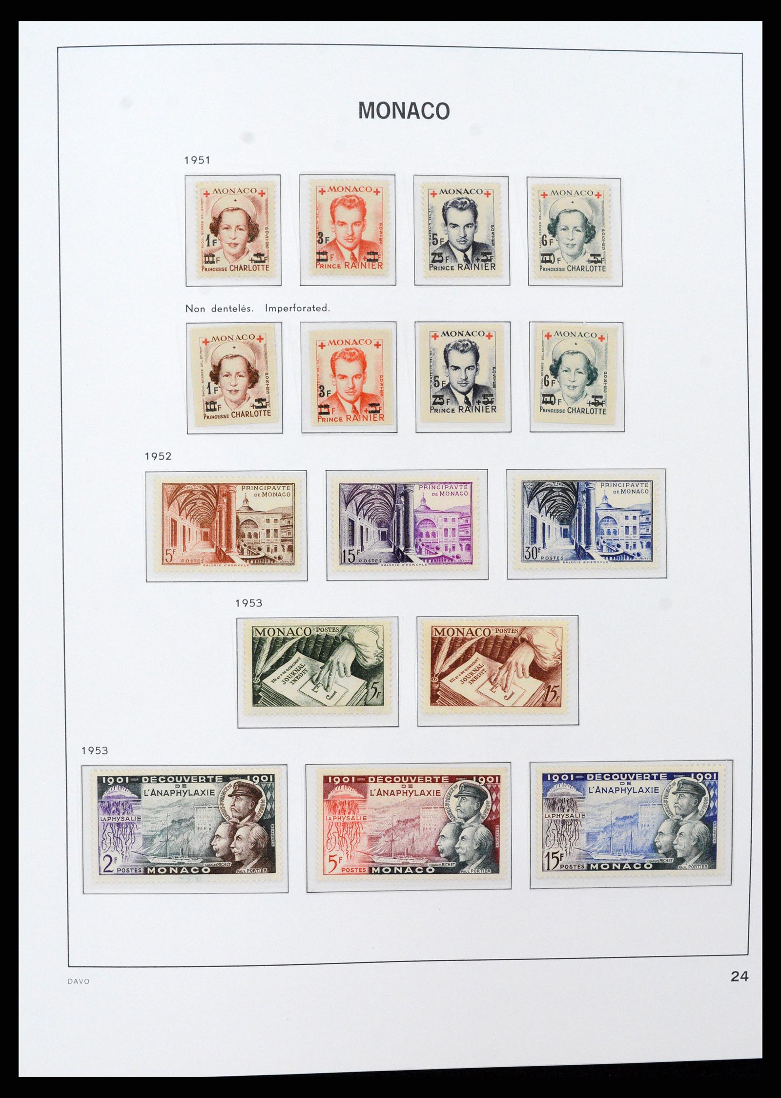 37279 024 - Postzegelverzameling 37279 Monaco 1885-1969.