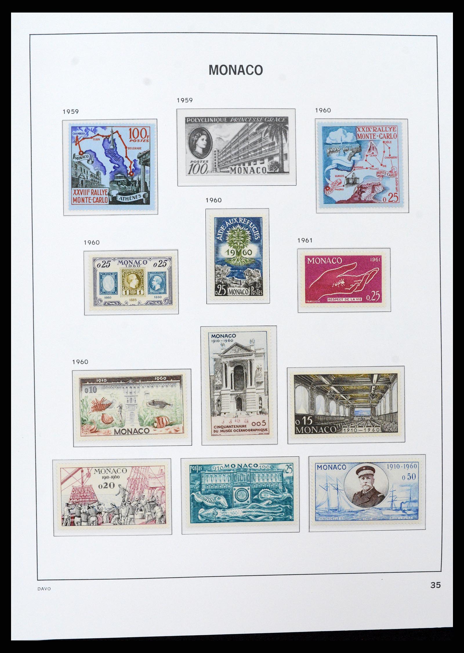 37279 035 - Postzegelverzameling 37279 Monaco 1885-1969.