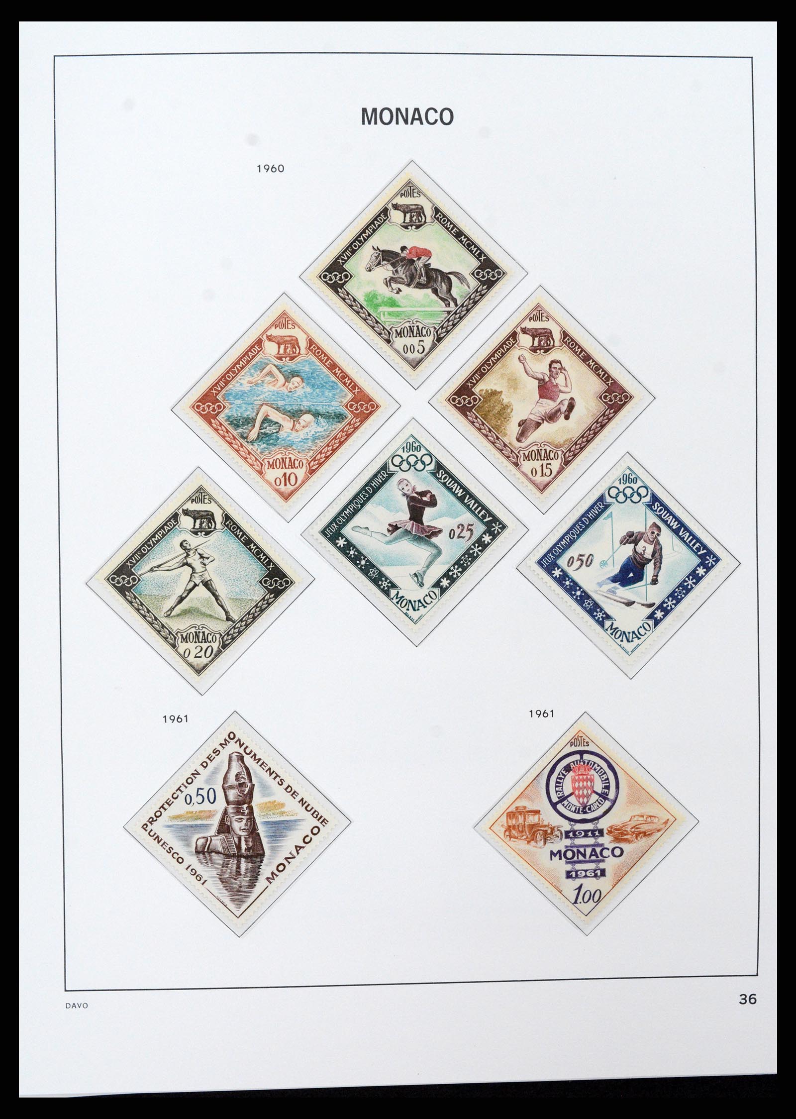 37279 036 - Postzegelverzameling 37279 Monaco 1885-1969.